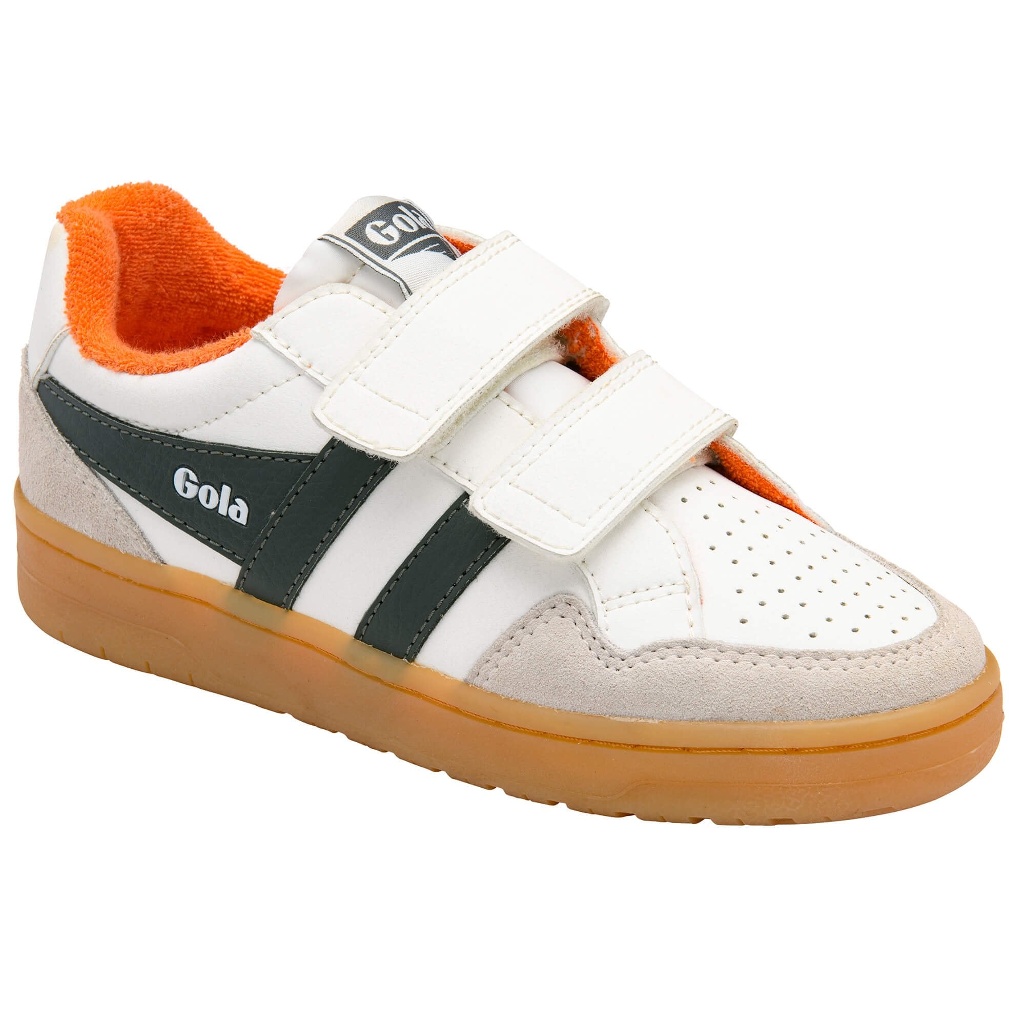 gola-eagle-strap-turnschuh-f-r-kinder-wei-khaki-orange image 2