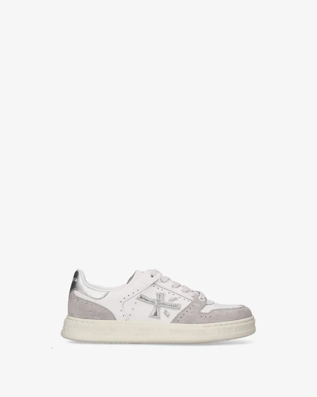 premiata-quinnd-8642-sneaker-cremeweiss-silber-damen image 1