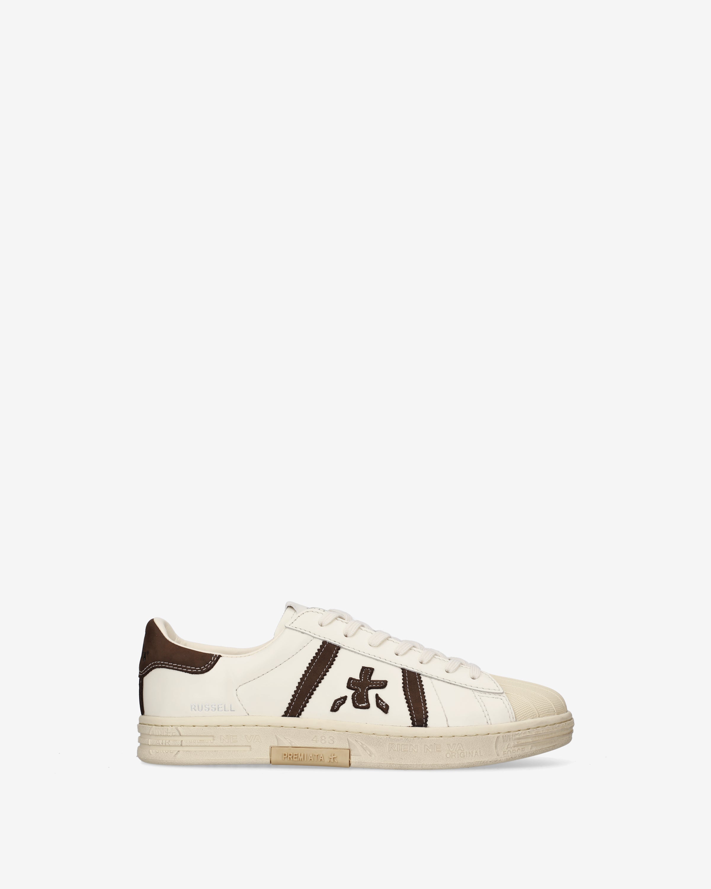 premiata-russell-8556-leder-sneaker-herren-panna-braun image 1
