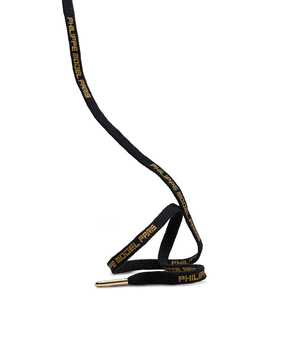 philippe-model-schn-rsenkel-damen-baumwolle-noir-or-schwarz-gold image 1