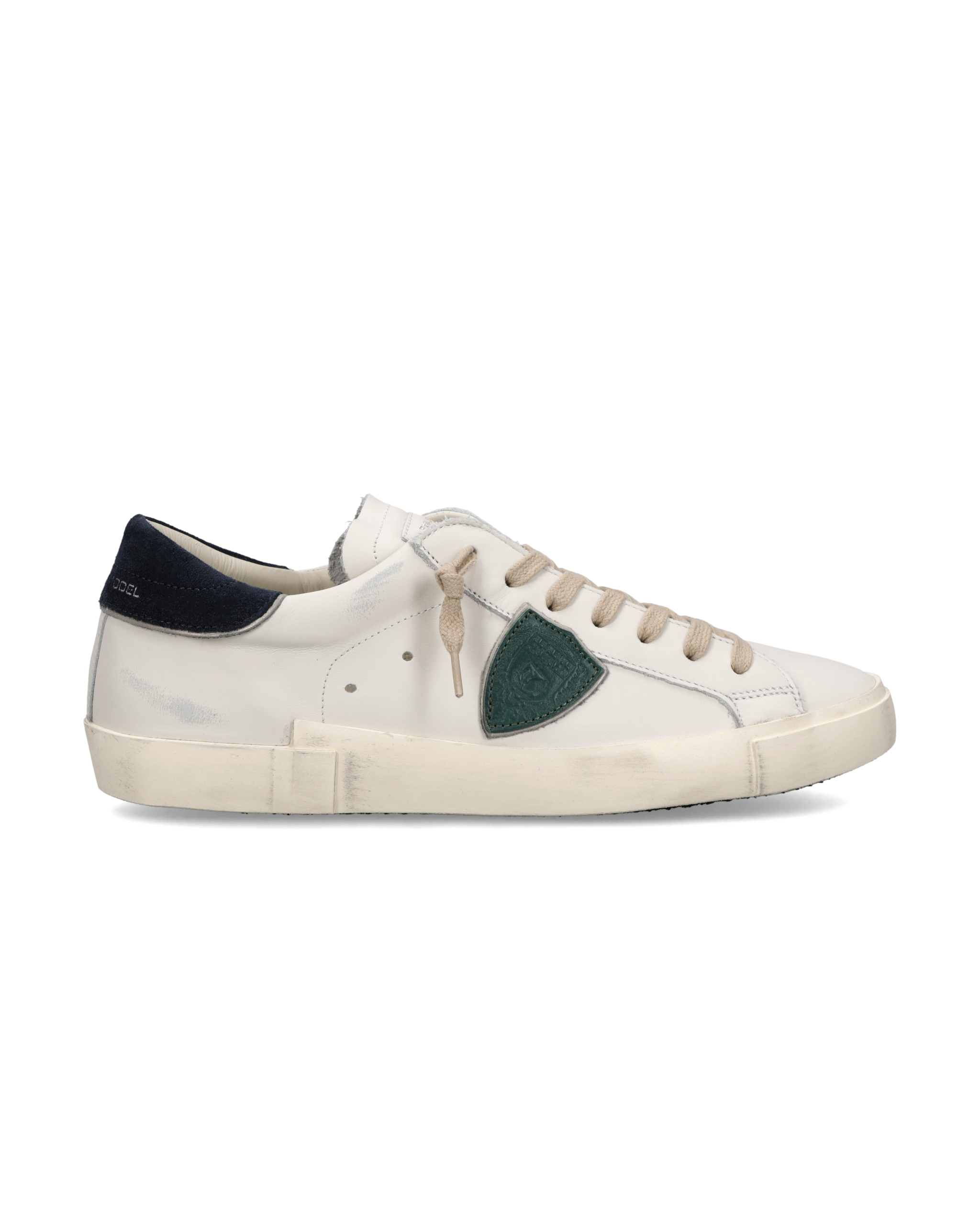 philippe-model-prsx-herren-sneaker-milch-blau-veloursleder image 1
