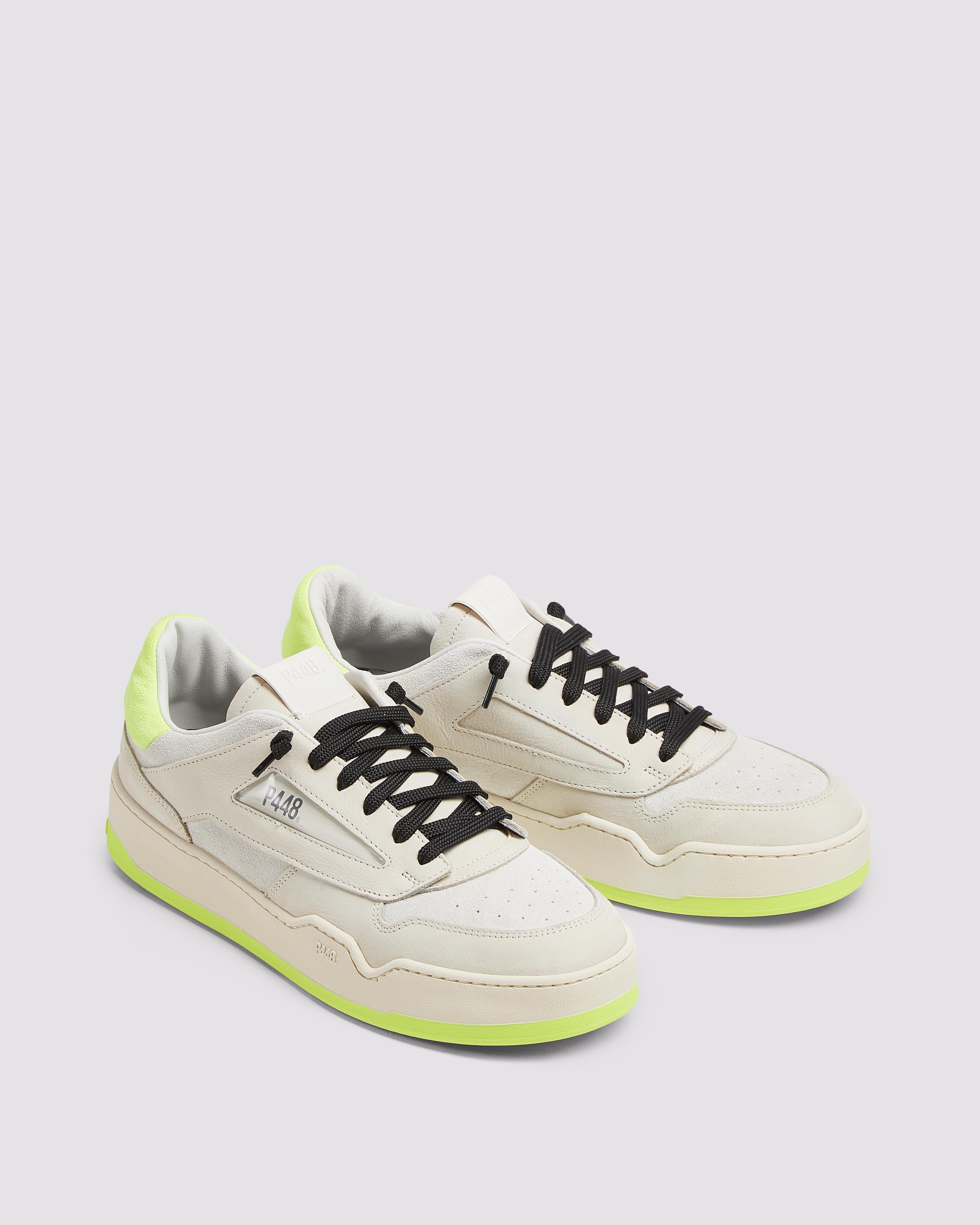 p448-brixton-limelight-herren-low-top-sneaker-beige-neon image 3