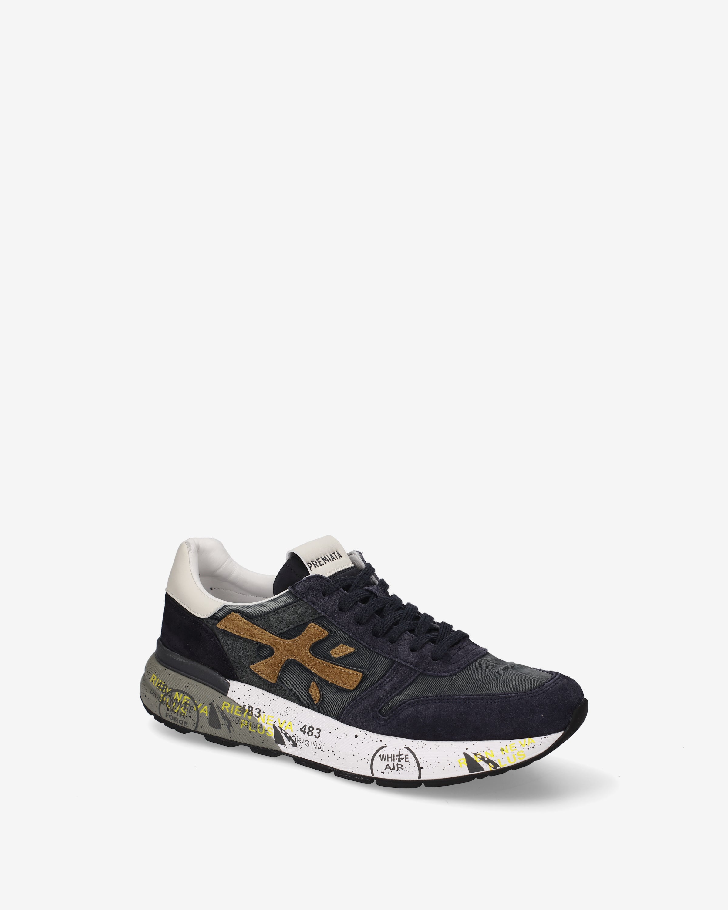 premiata-mick-8435-herren-sneaker-night-blau-suede image 4