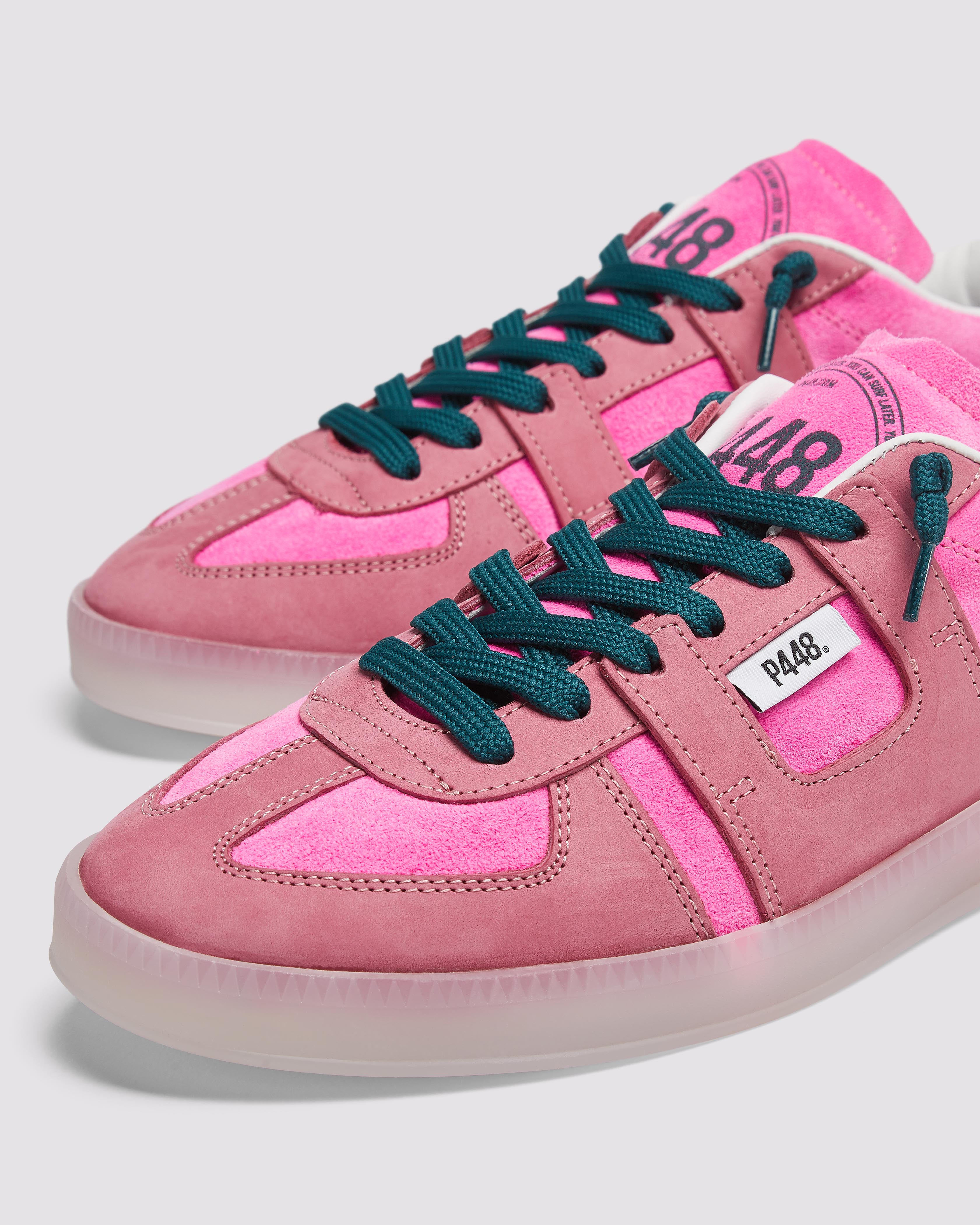 p448-monza-neon-pink-low-top-sneaker-pink image 4