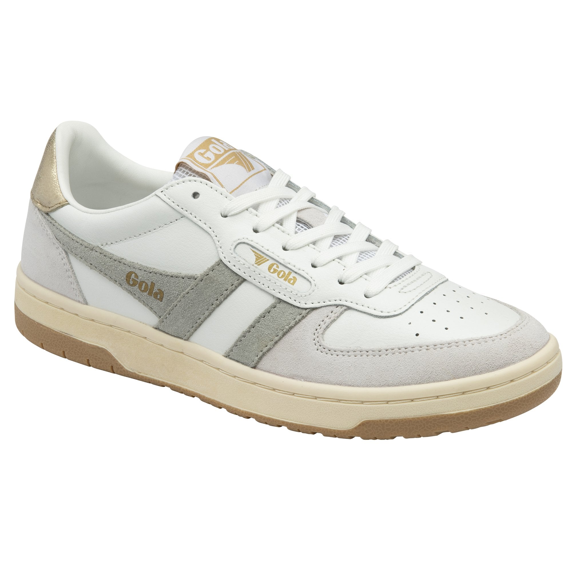 gola-hawk-damen-sneaker-klassischer-court-sneaker-aus-leder-wildleder-und-mesh-i image 2