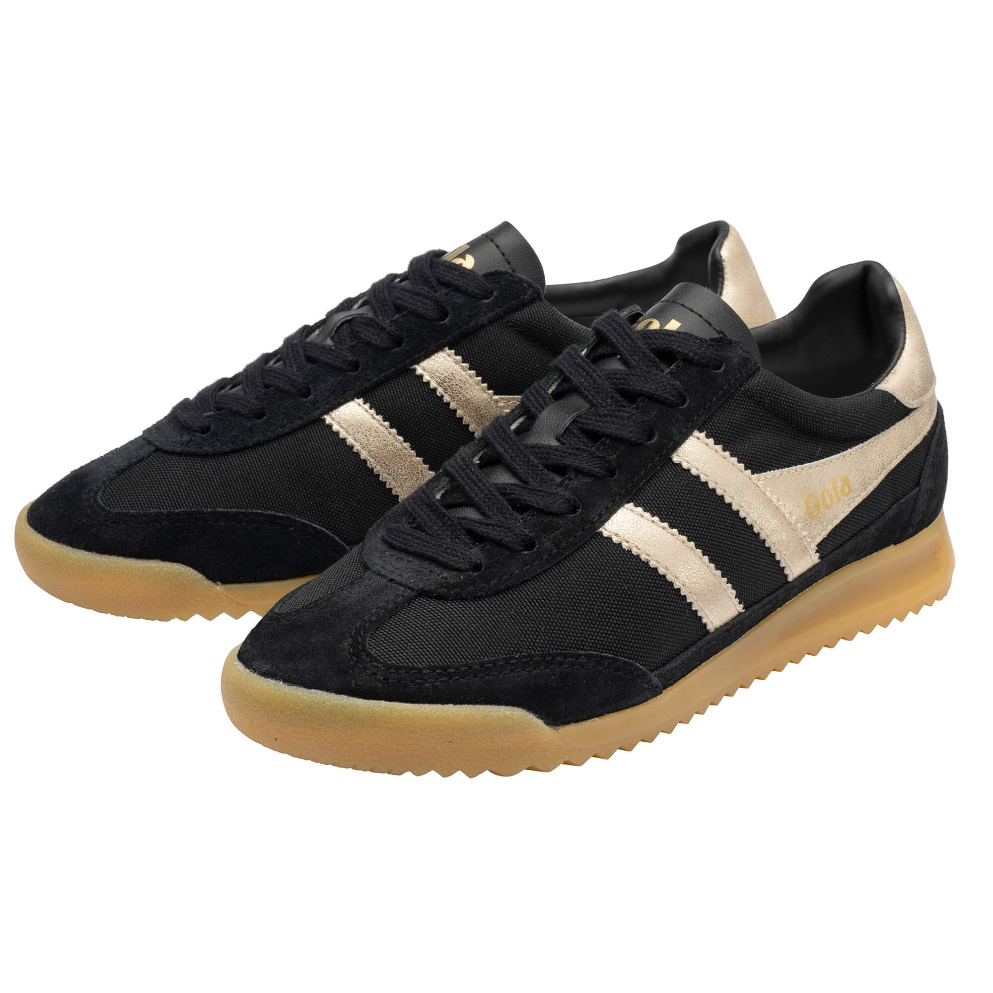gola-tornado-sneaker-f-r-damen-schwarz-gold-retro image 3