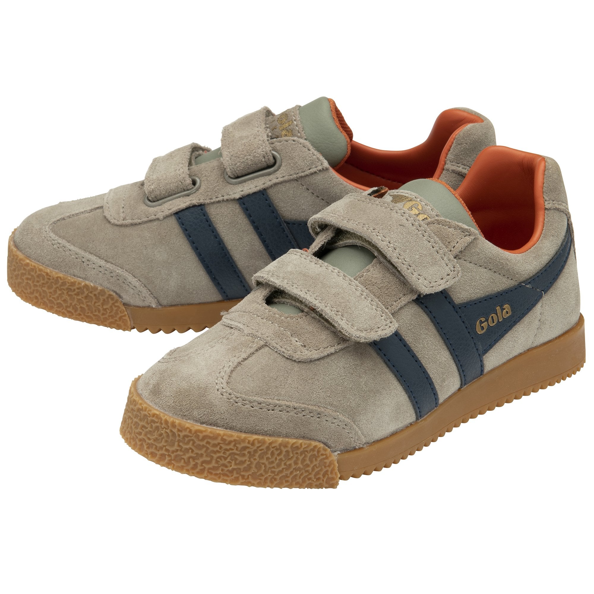 gola-harrier-strap-trainer-kinder-wildleder-klett-vintage image 3