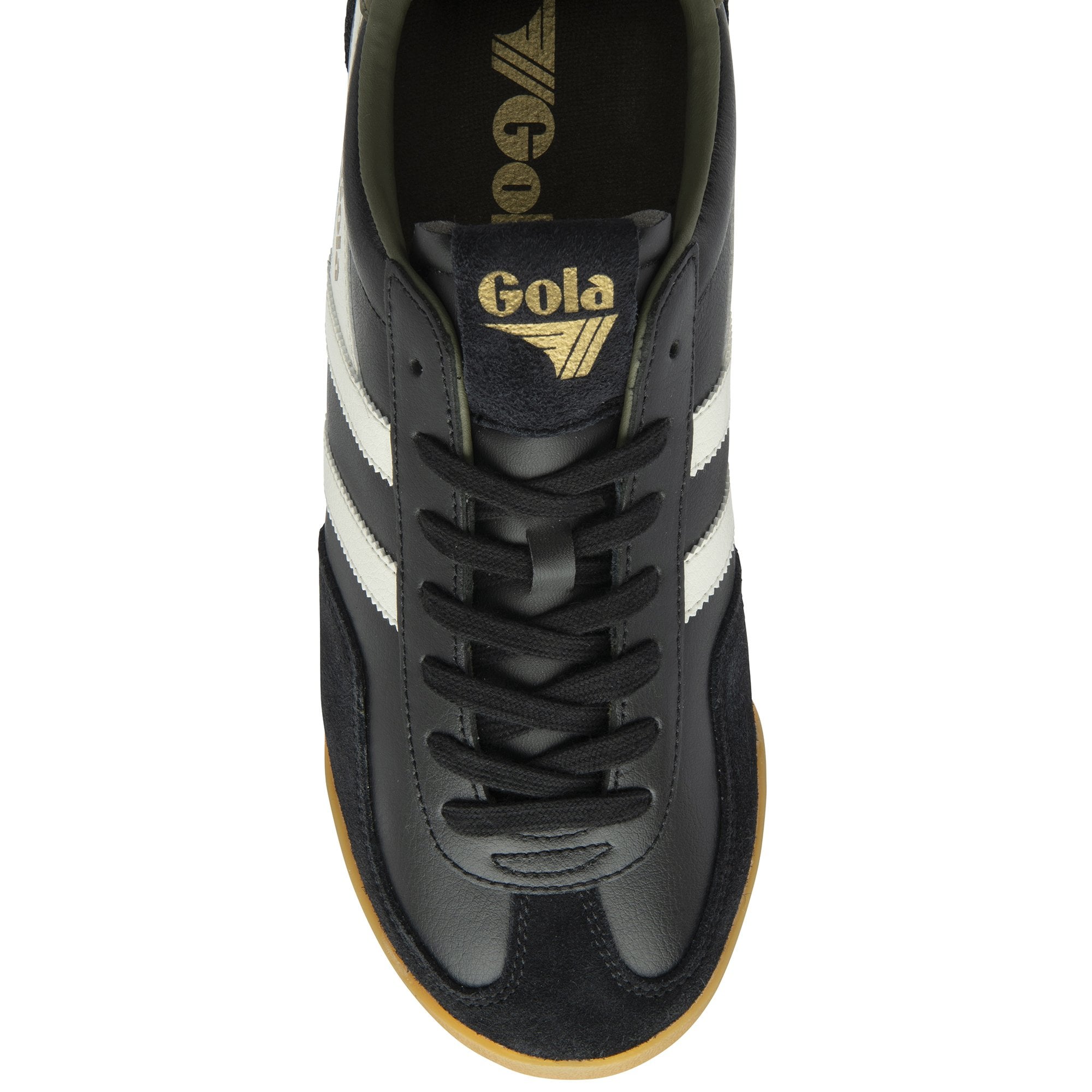gola-europa-herren-ledersneaker-schwarz-off-white-khaki image 5