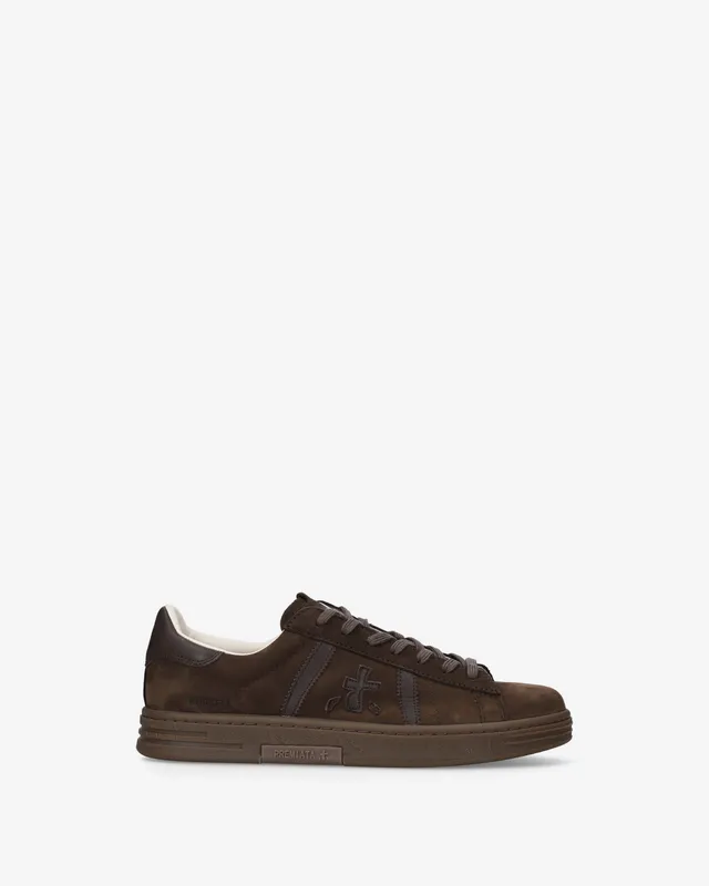 premiata-russell-8558-leder-sneaker-herren-testa-di-moro-braun image 1