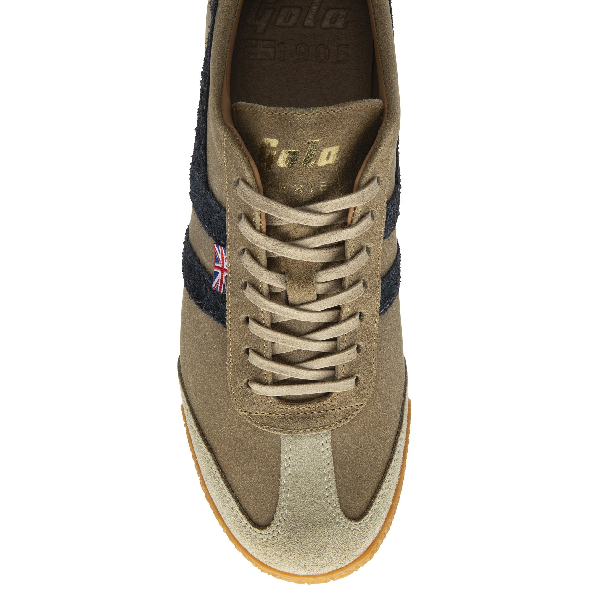 gola-harrier-knightsbridge-herren-trainer-gewachstes-wildleder-steingrau-made-in image 5