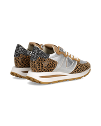 philippe-model-tropez-haute-sneaker-damen-silber-animal-print image 2