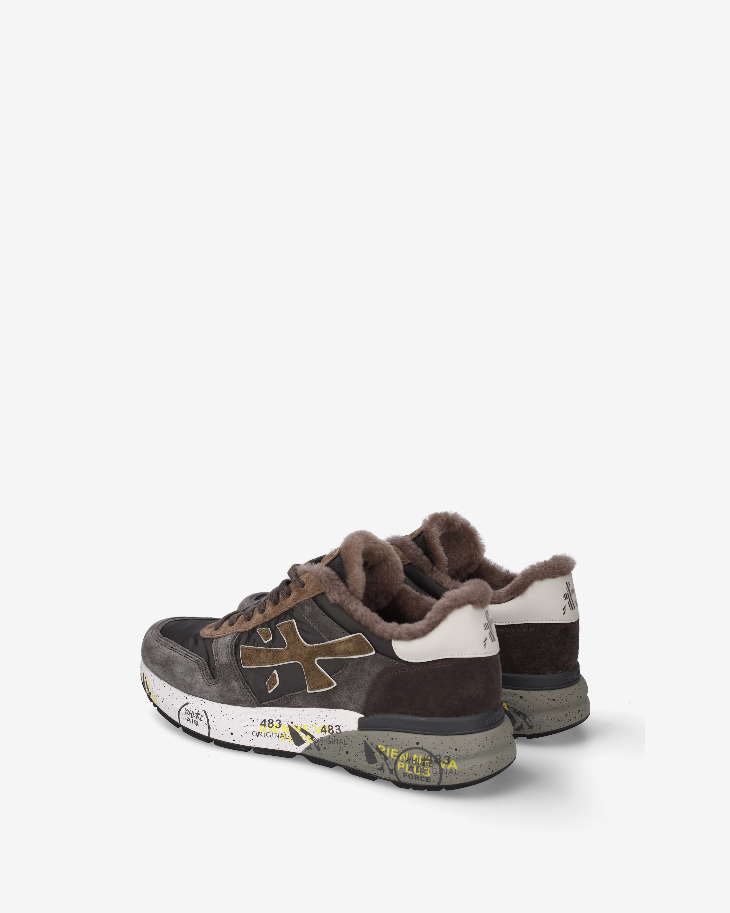 premiata-mick-8432m-sneaker-herren-braun-schwarz-suede image 5