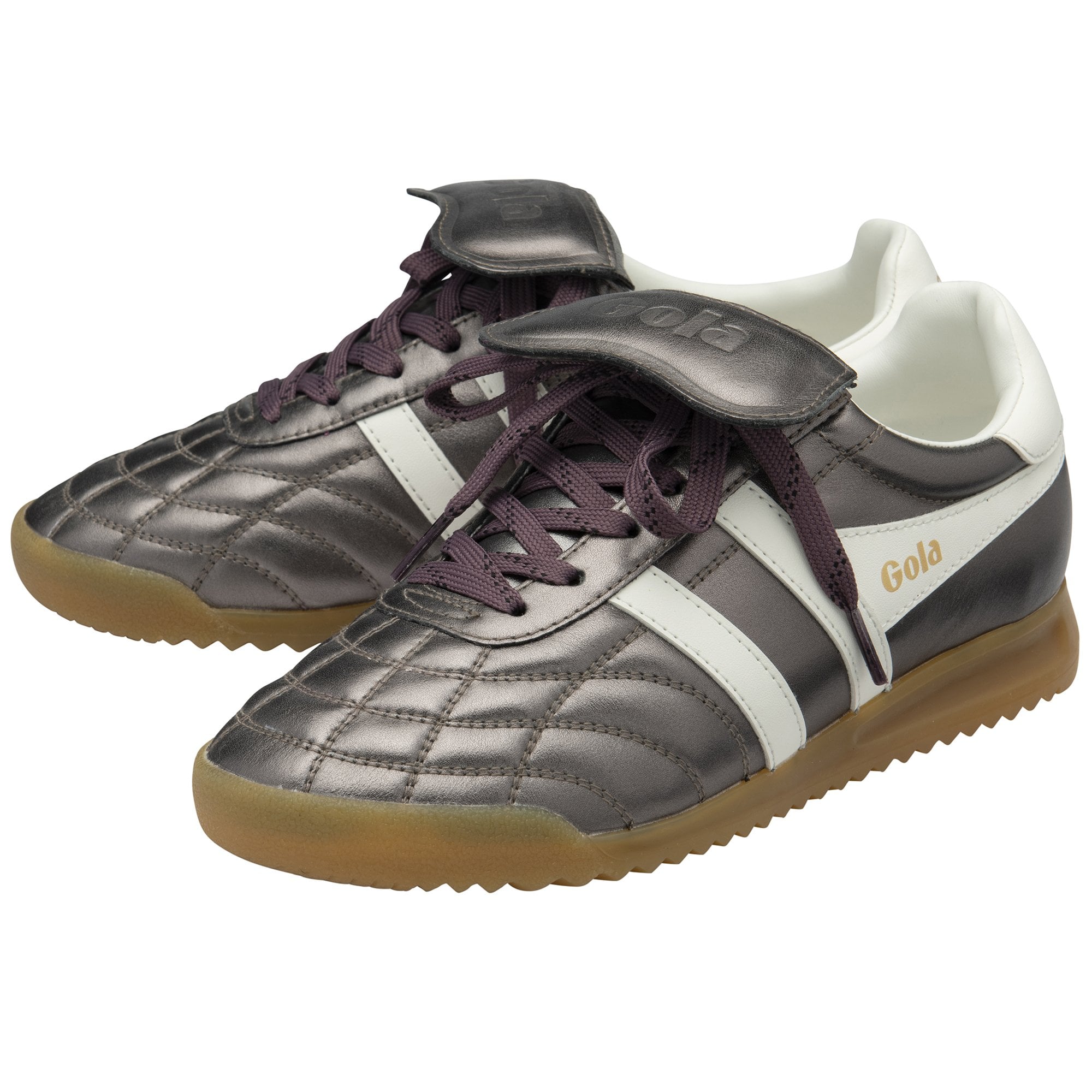 gola-stadium-86-damen-retro-sneaker-leder-pewter-off-white image 3