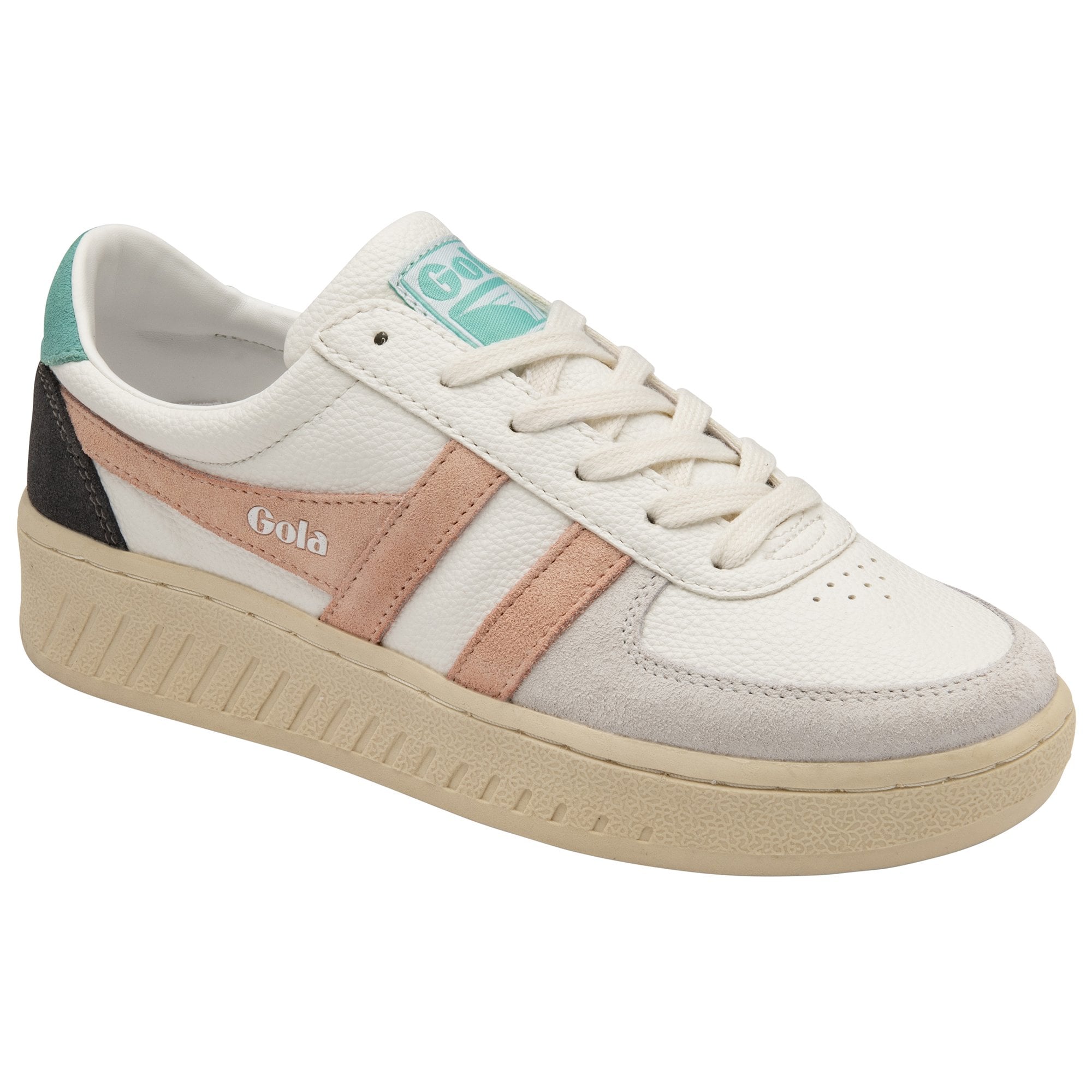 gola-grandslam-trident-damen-sneaker-wei-perlmuttrosa-meeresnebel image 2