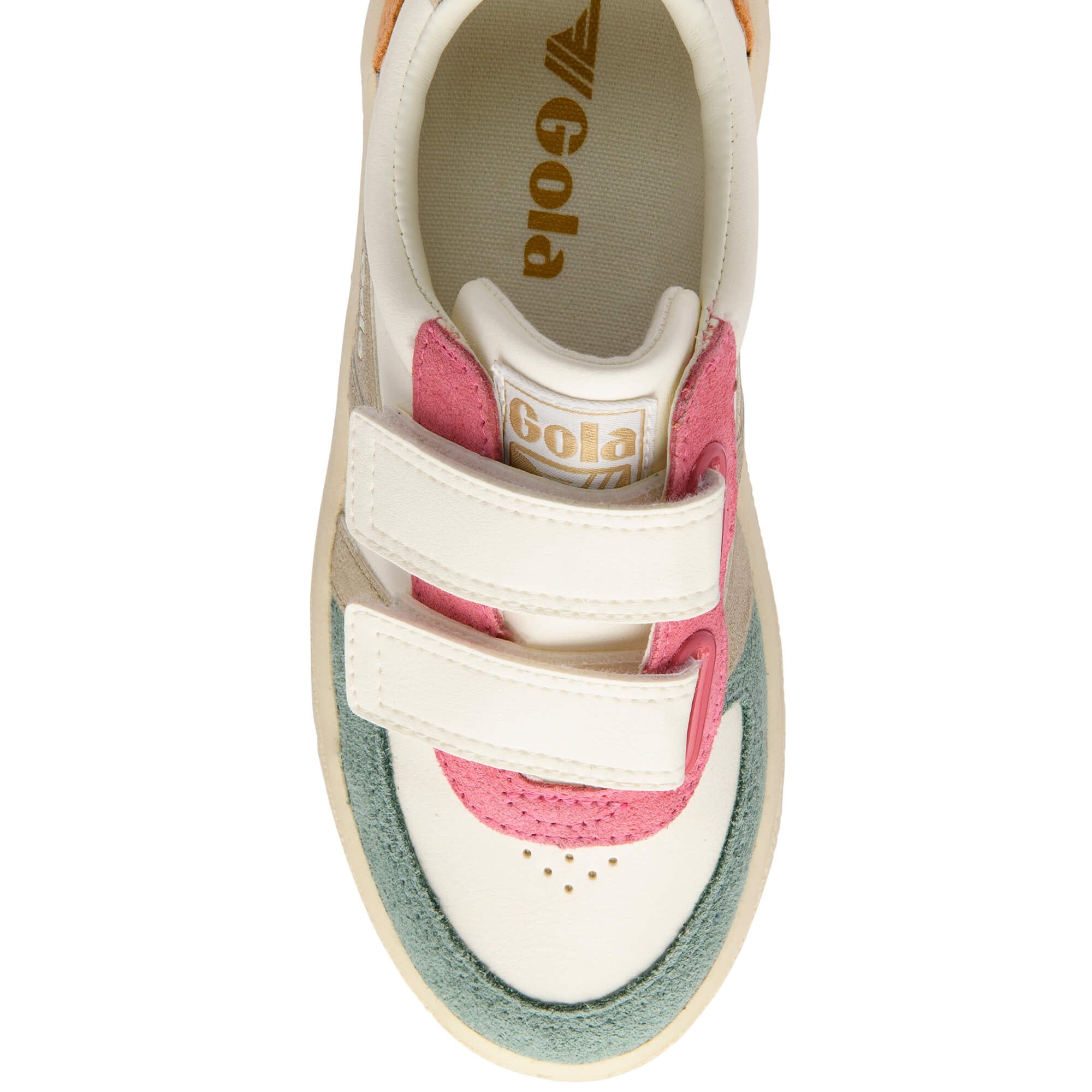 gola-grandslam-quadrant-strap-kinder-sneaker-off-white-green-mist image 5