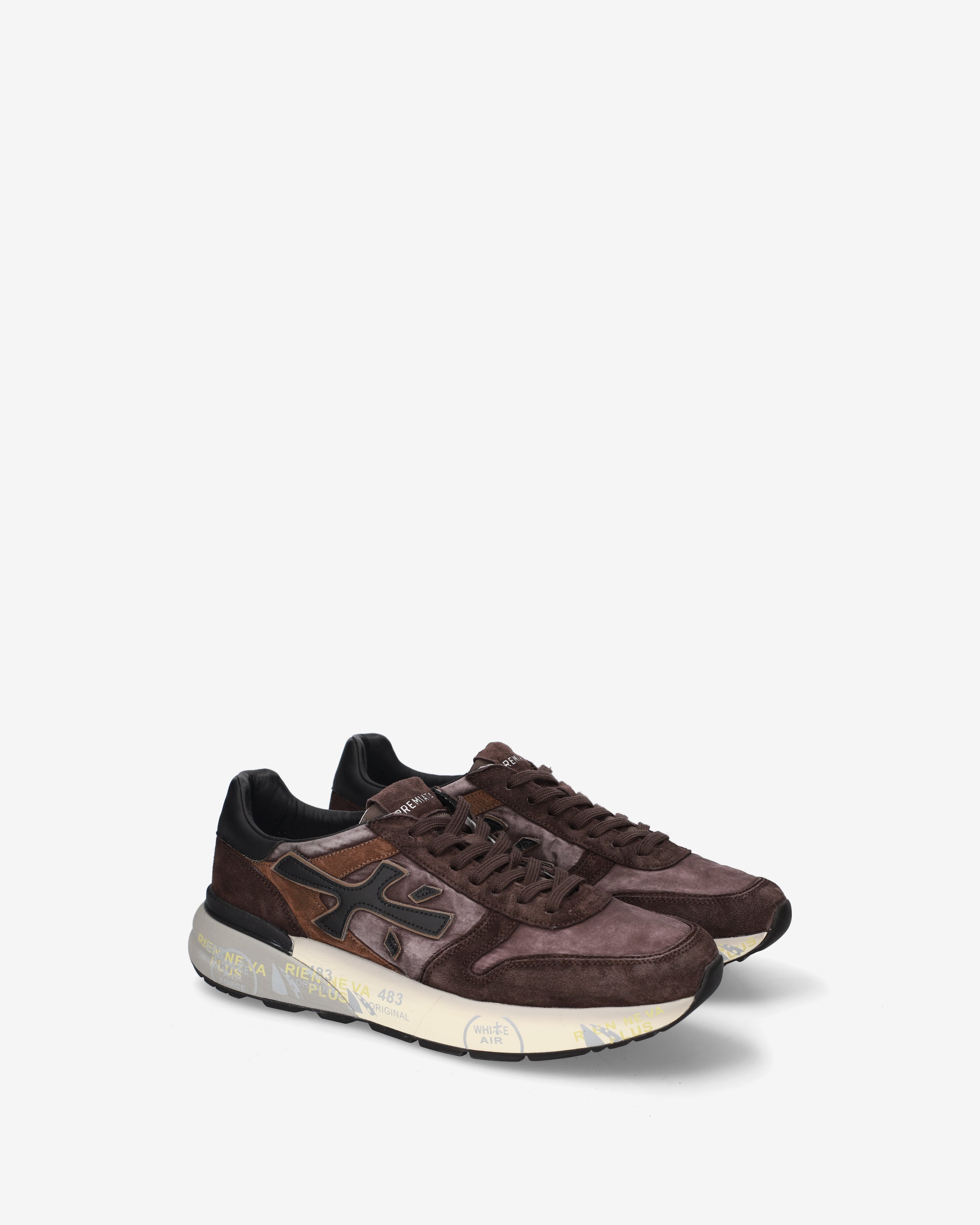 premiata-mick-8434-herren-sneaker-braun image 2