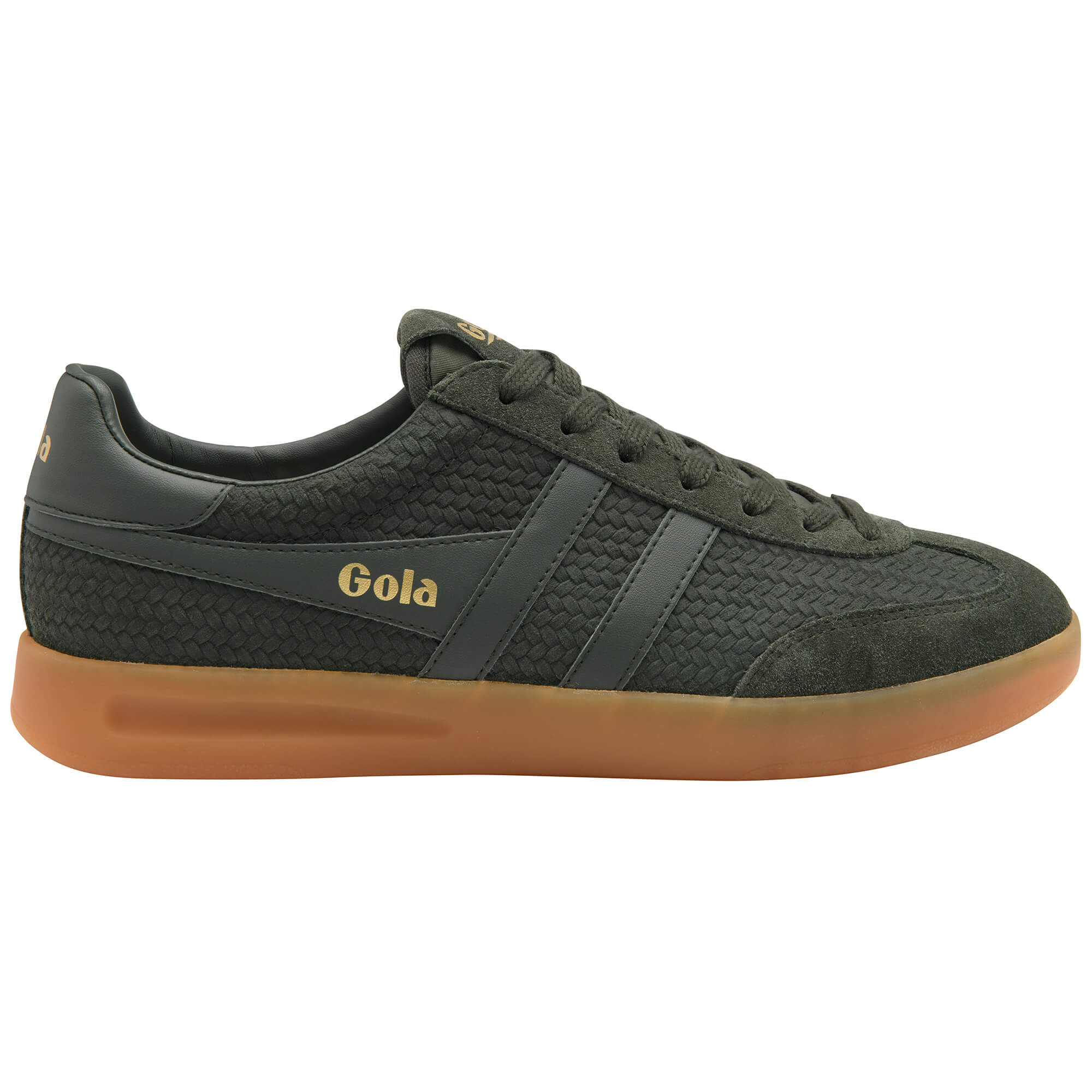 gola-cyclone-marque-herren-trainer-dunkelkhaki-wildleder-gum-sohle image 1