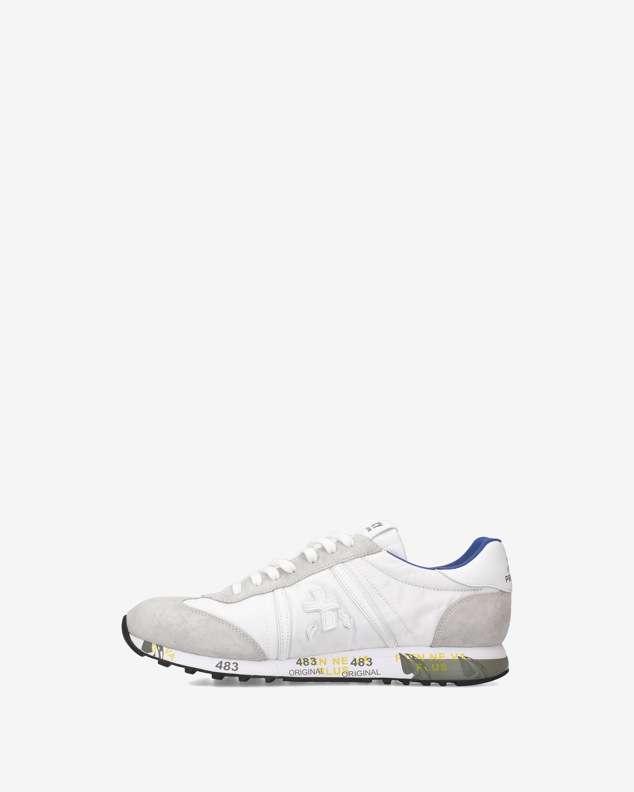 premiata-lucy-6915-sneaker-herren-wei-grau-blau-retro-running image 3