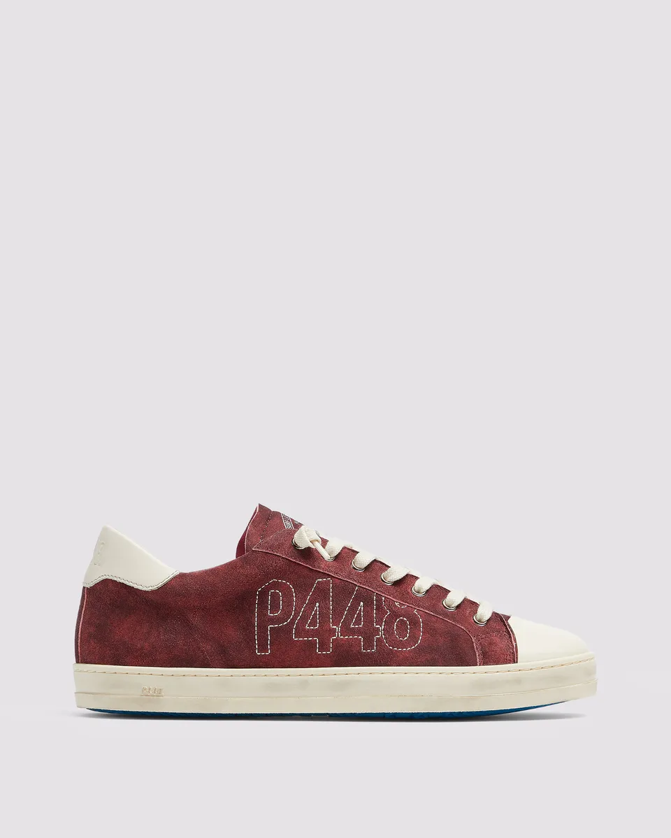 p448-john-stitch-wine-low-top-sneaker-damen image 1