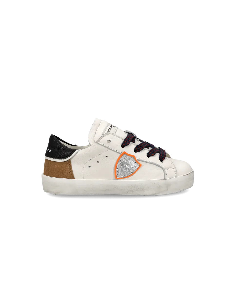 philippe-model-prsx-baby-sneaker-wei-cognac-schwarz image 1