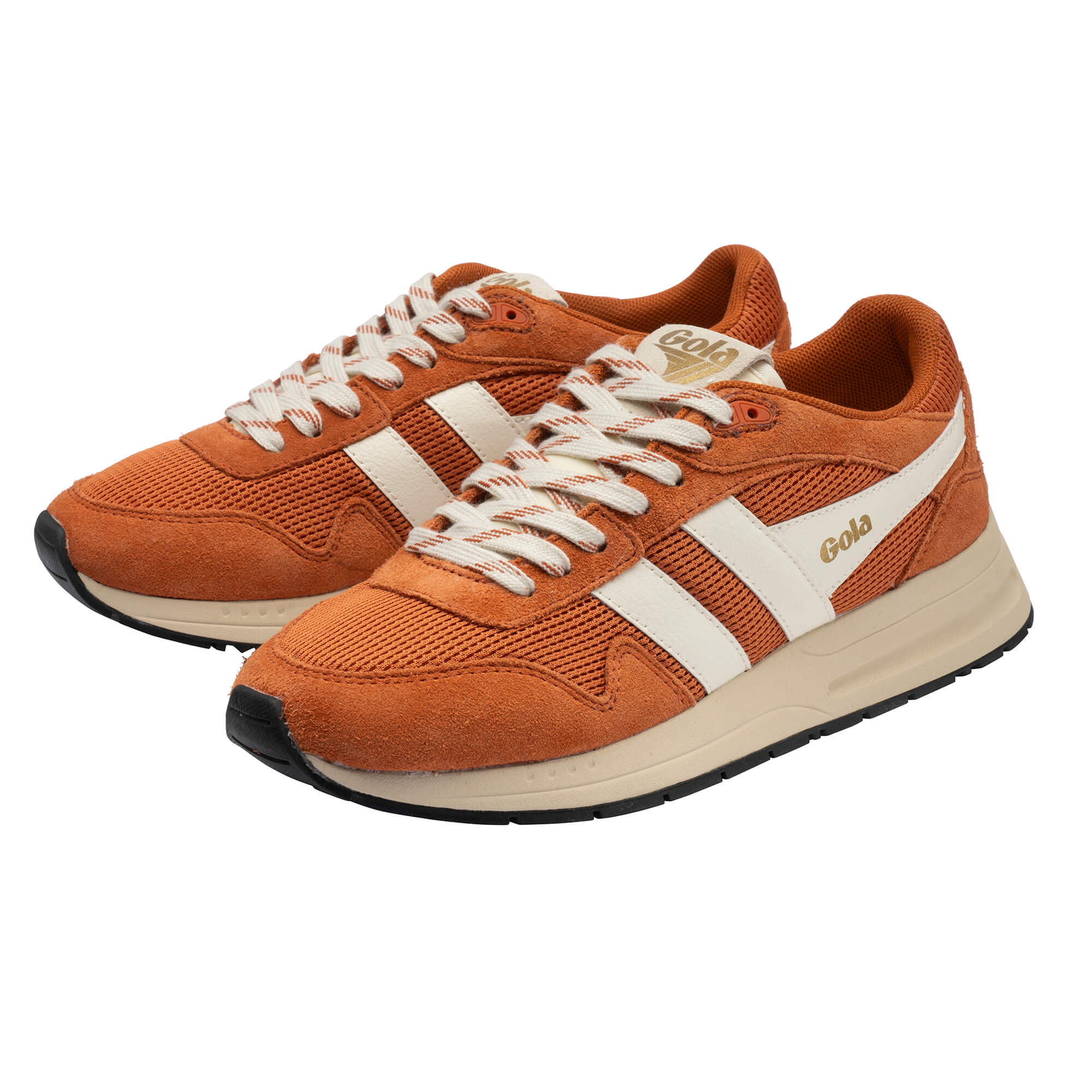 gola-delta-damen-sneaker-wildleder-orange-off-white image 3