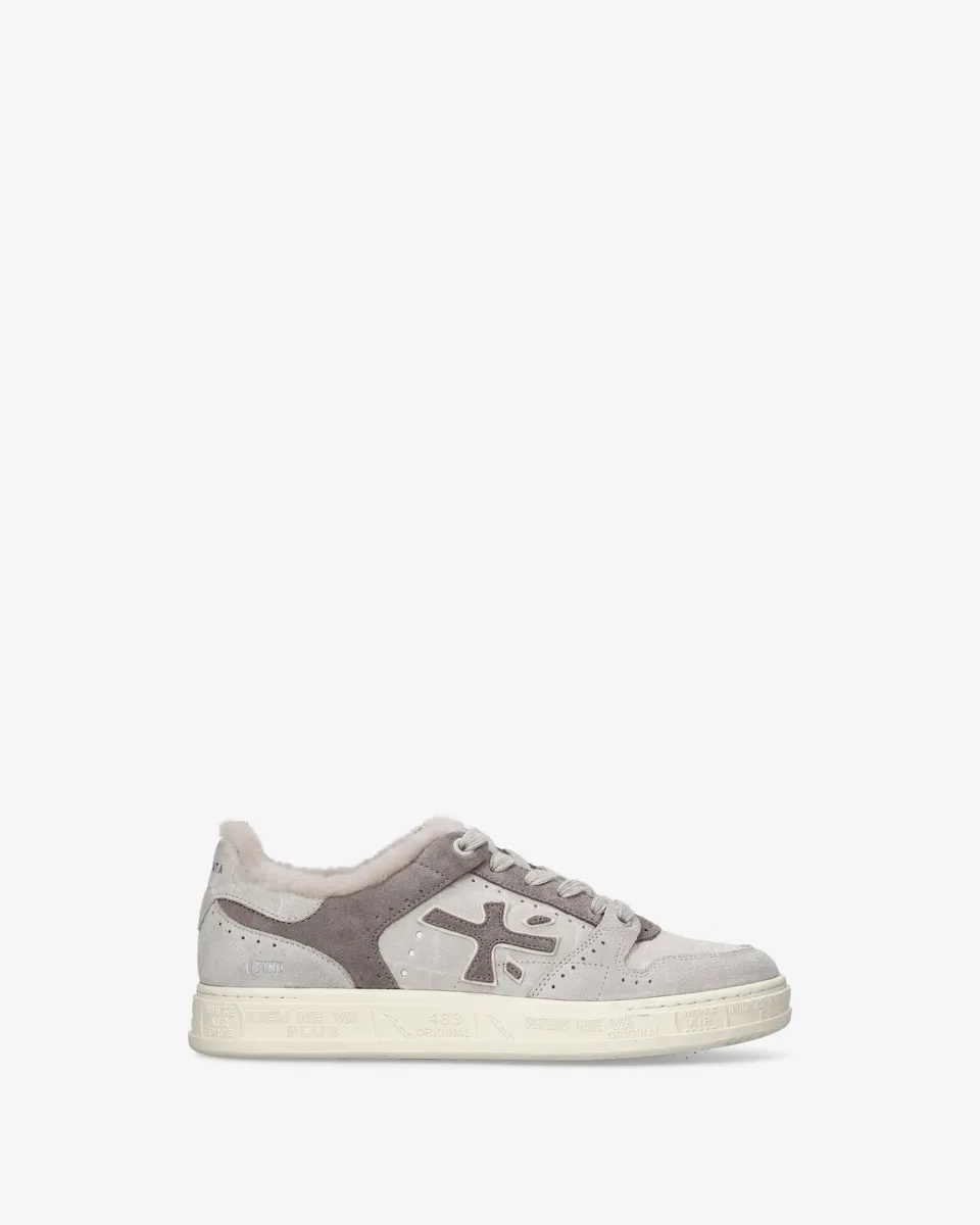 premiata-quinnd-8646m-damen-sneaker-beige-mit-lammfell image 1