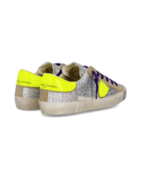philippe-model-prsx-damen-sneaker-silber-gelb-fluo image 2
