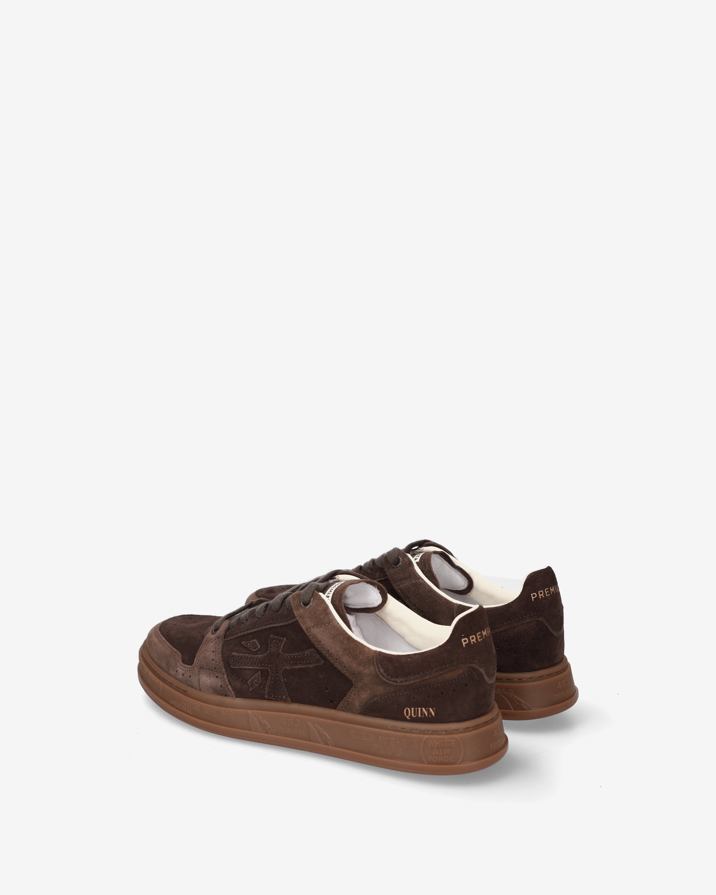 premiata-quinn-8648-herren-suede-sneaker-testa-di-moro image 5