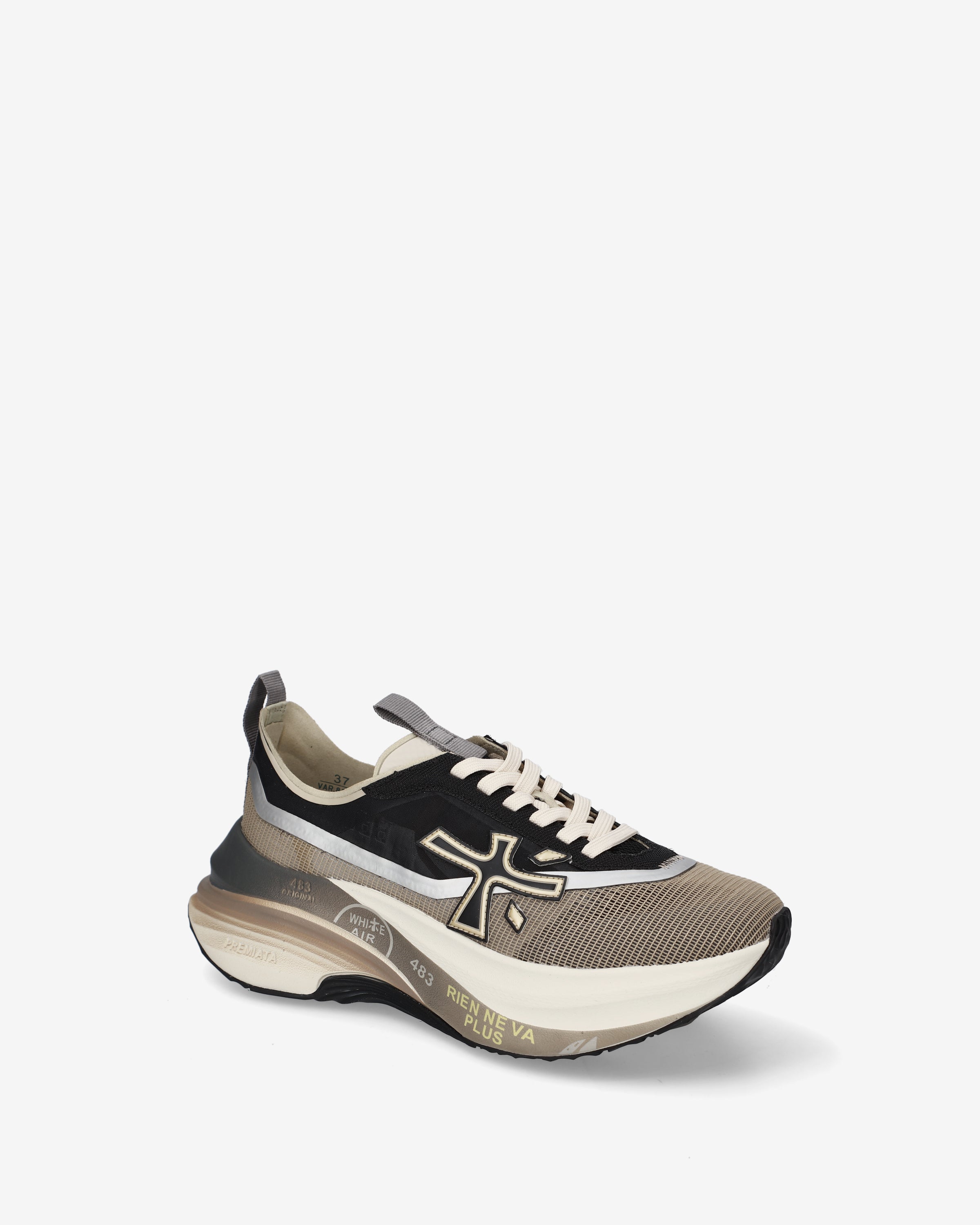 premiata-hill-0-1-8586-sneaker-damen-beige-schwarz image 4