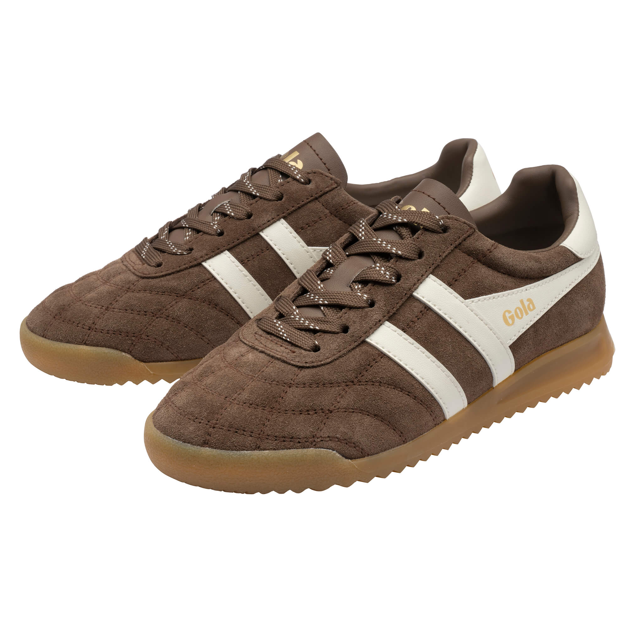 gola-stadium-wildleder-damen-sneaker-otterbraun-off-white image 3
