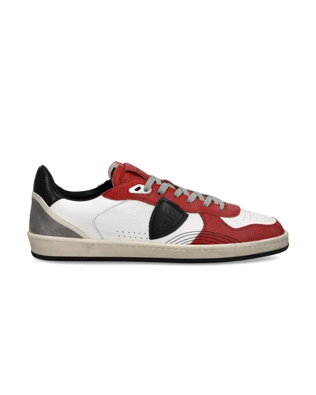 philippe-model-pgal-herren-sneaker-wei-rot-schwarz image 1