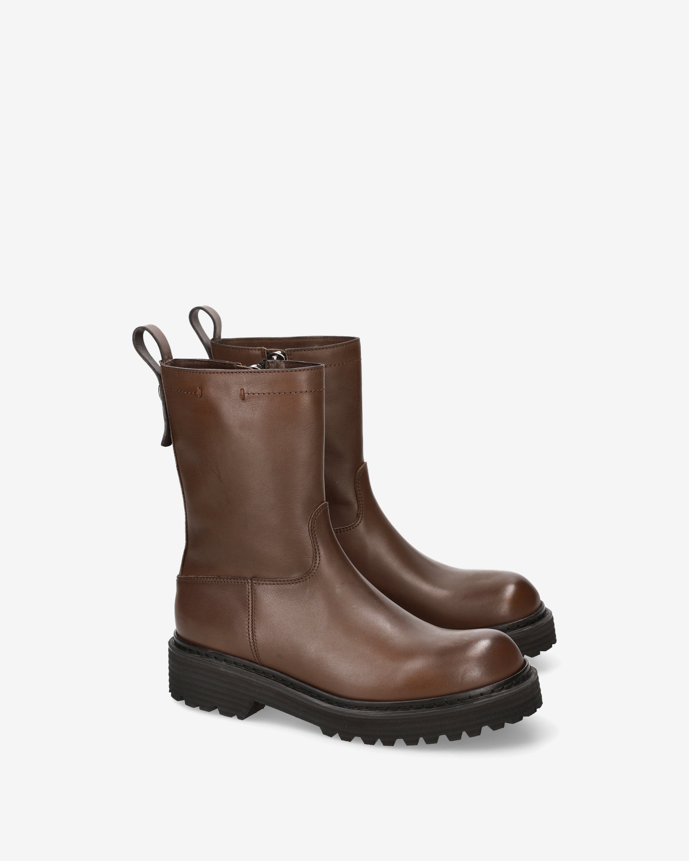 premiata-stivaletti-ankle-boots-damen-braun-leder-made-in-italy image 2