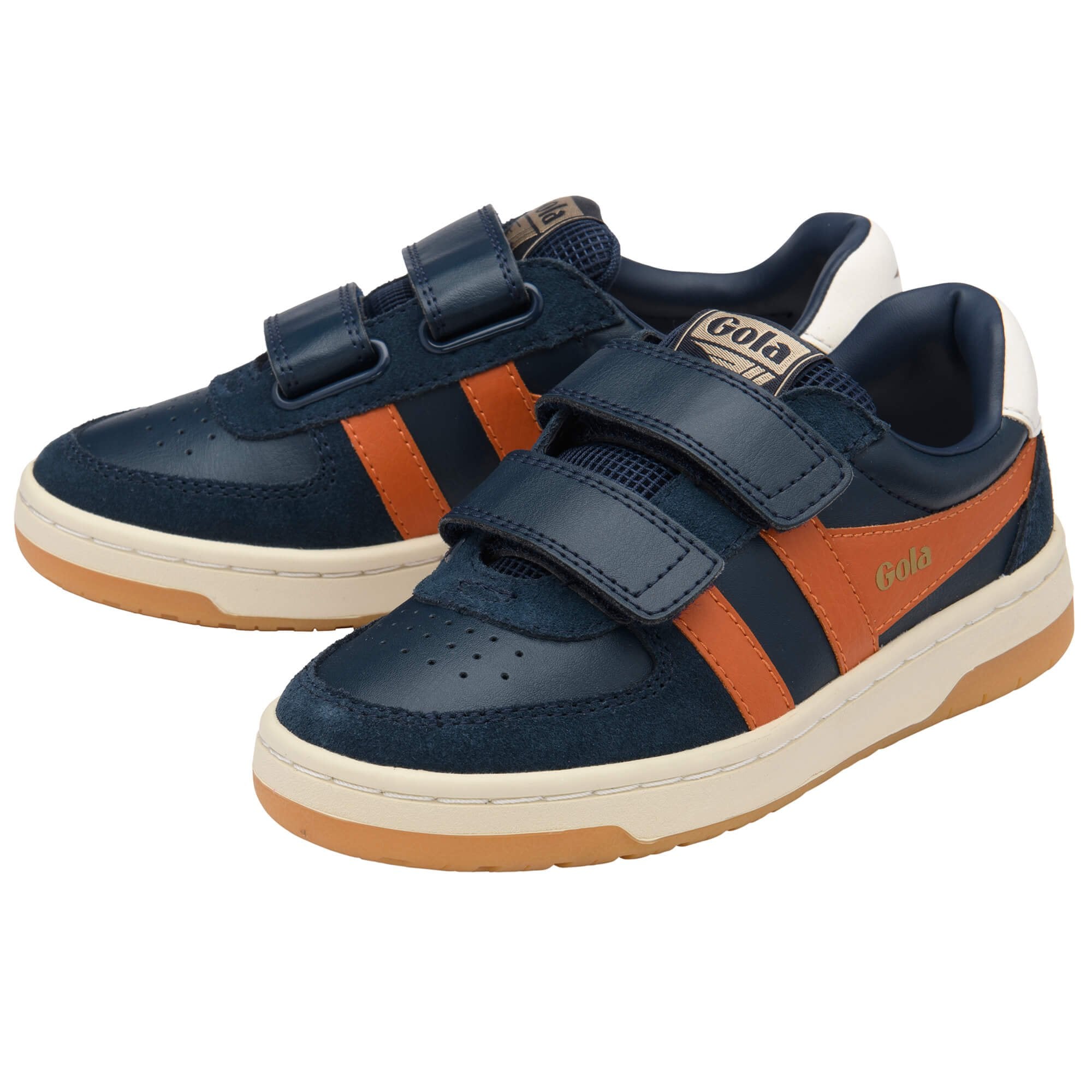 gola-hawk-strap-kinder-sneaker-navy-orange-off-white image 3