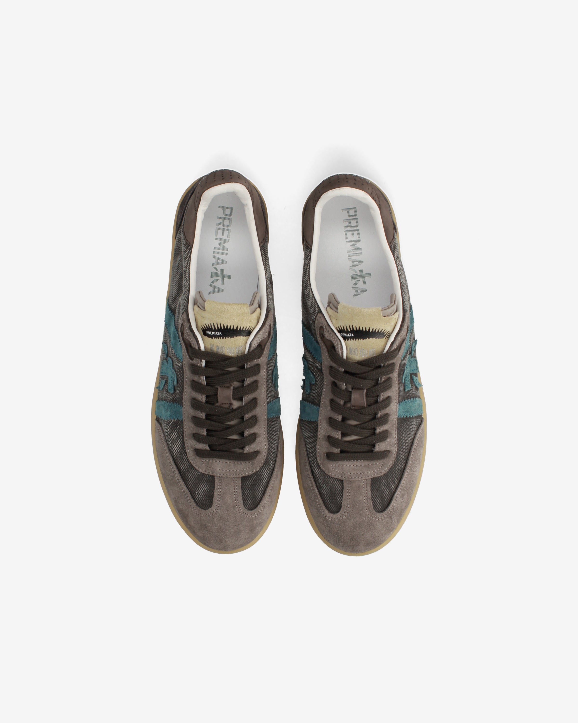 premiata-bonnie-8587-sneaker-herren-taupe-brown-petrolio image 6
