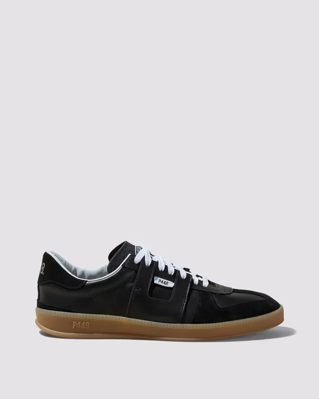 p448-monza-black-low-top-sneaker-schwarzes-leder image 1