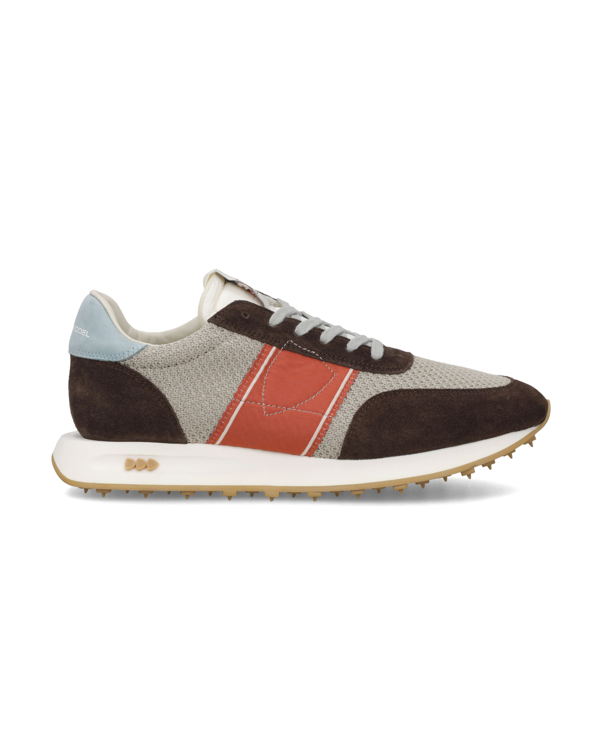 philippe-model-tour-herren-running-sneaker-beige-braun-rot image 1