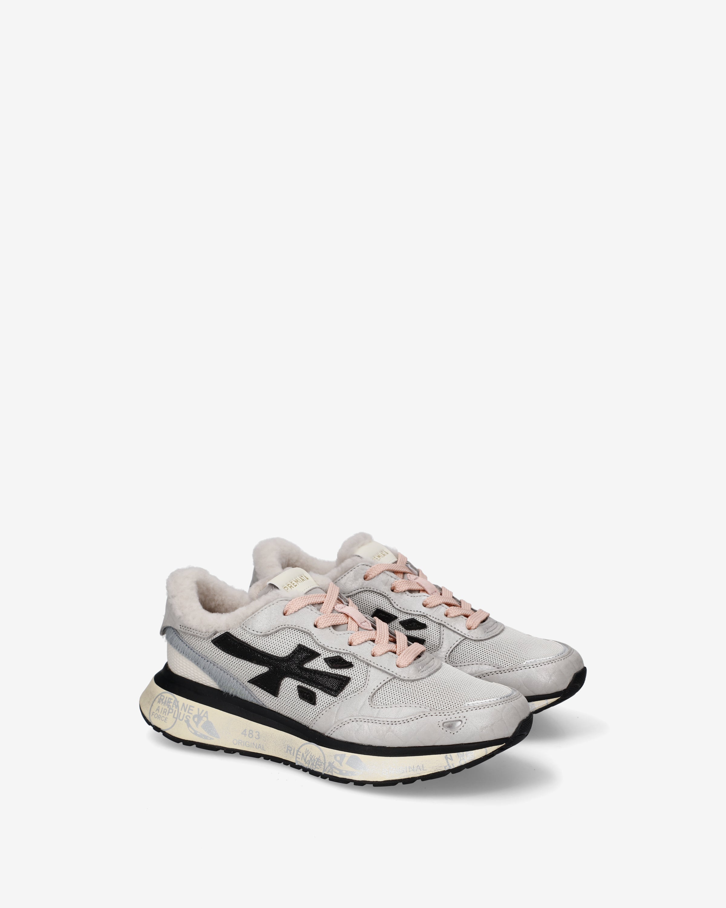 premiata-lauryn-8533m-sneaker-damen-hell-mit-shearling image 2