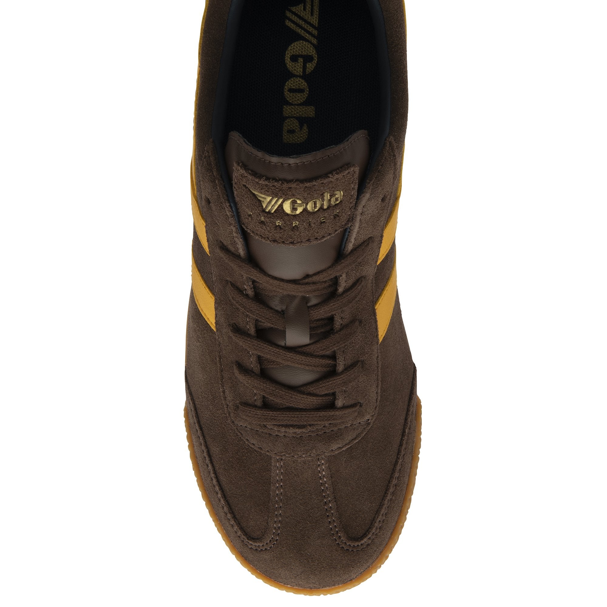 gola-harrier-herren-sneaker-wildleder-kaffeebraun-sonnengelb image 5