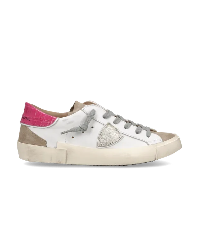 philippe-model-prsx-damen-sneaker-wei-fuchsia-grau-taupe image 1