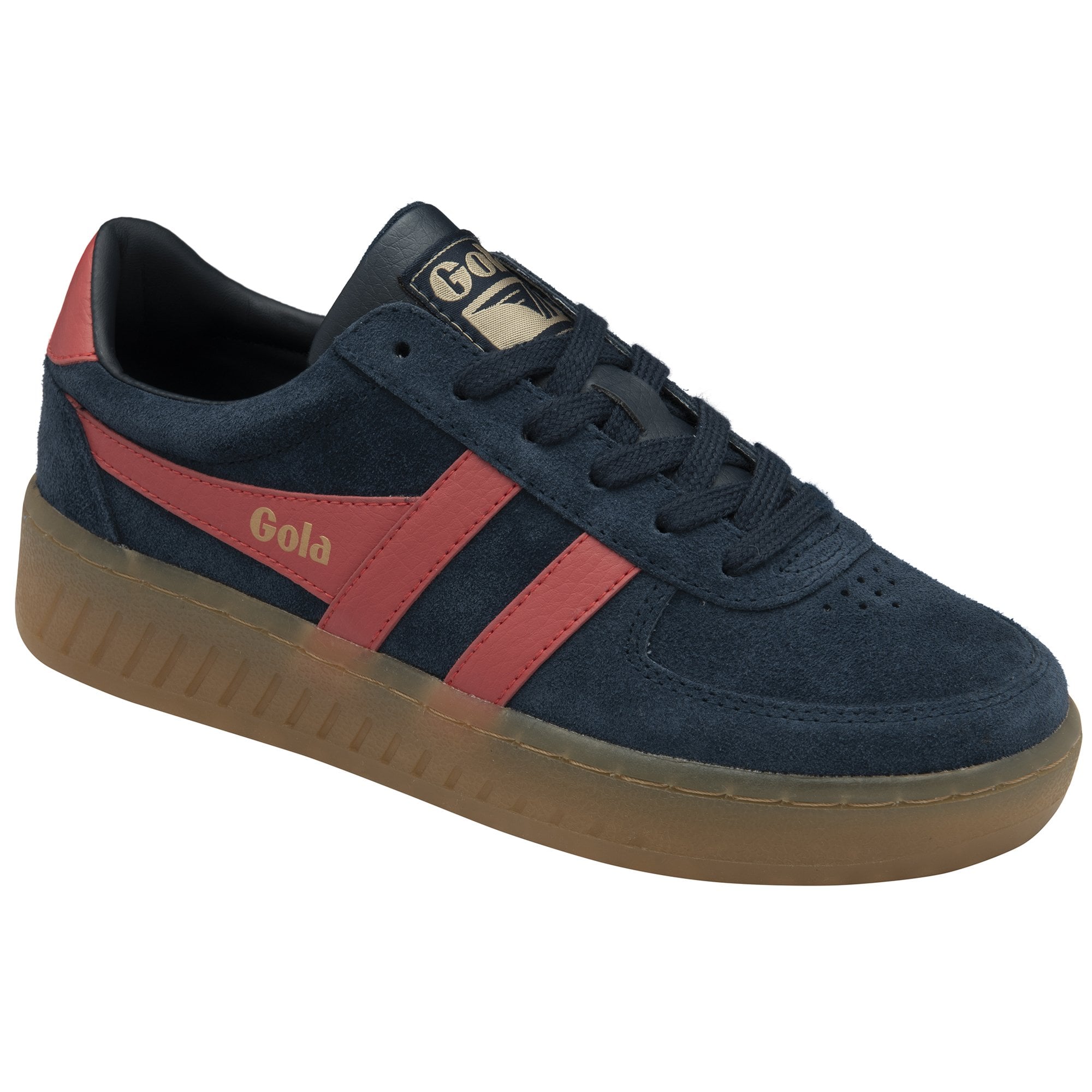 gola-grandslam-wildleder-sneaker-damen-navy-coral-court image 2