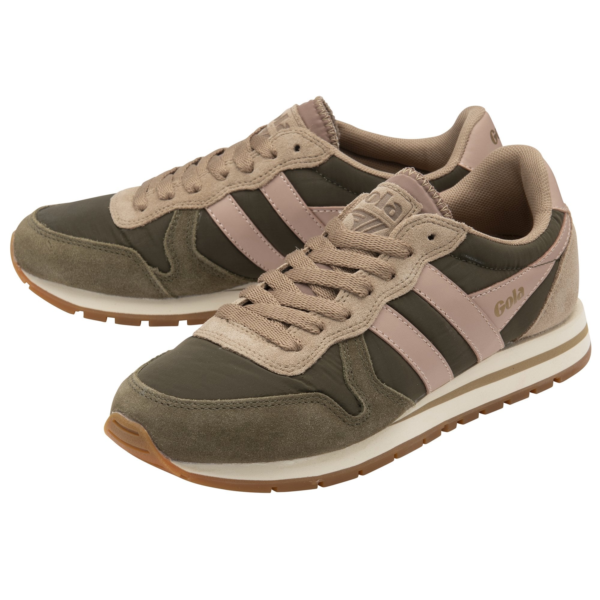gola-daytona-chute-sneaker-f-r-damen-khaki-cappuccino-koralle image 3