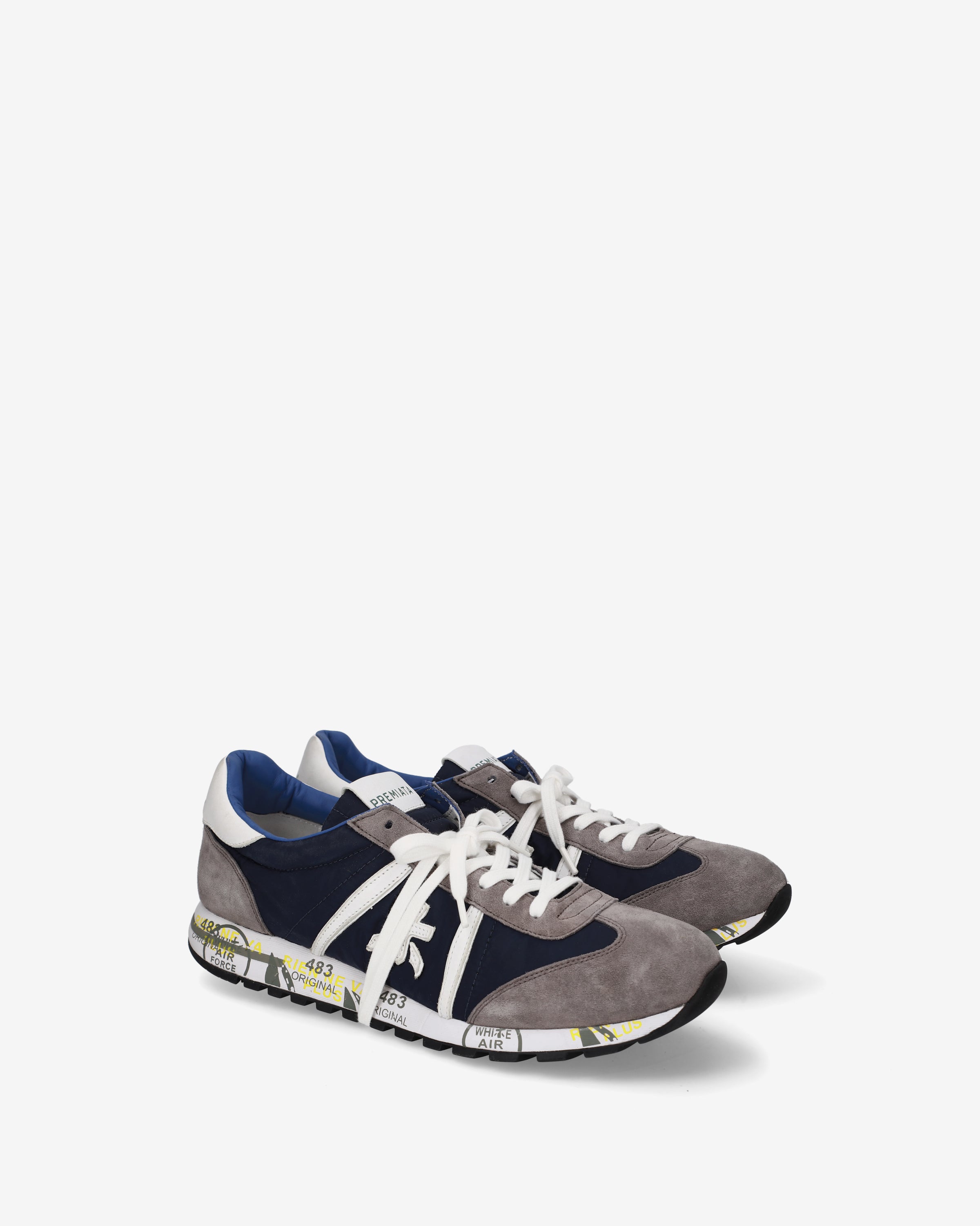 premiata-lucy-7089-retro-running-sneaker-navy-grau image 2