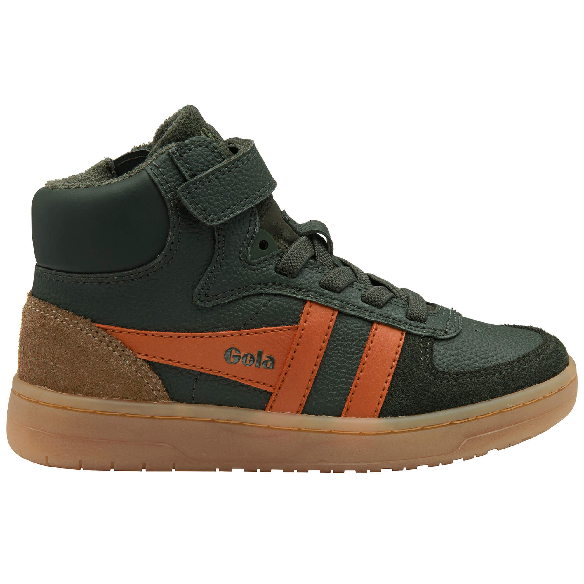 gola-talon-kinder-high-top-sneaker-dunkelkhaki-orange image 1
