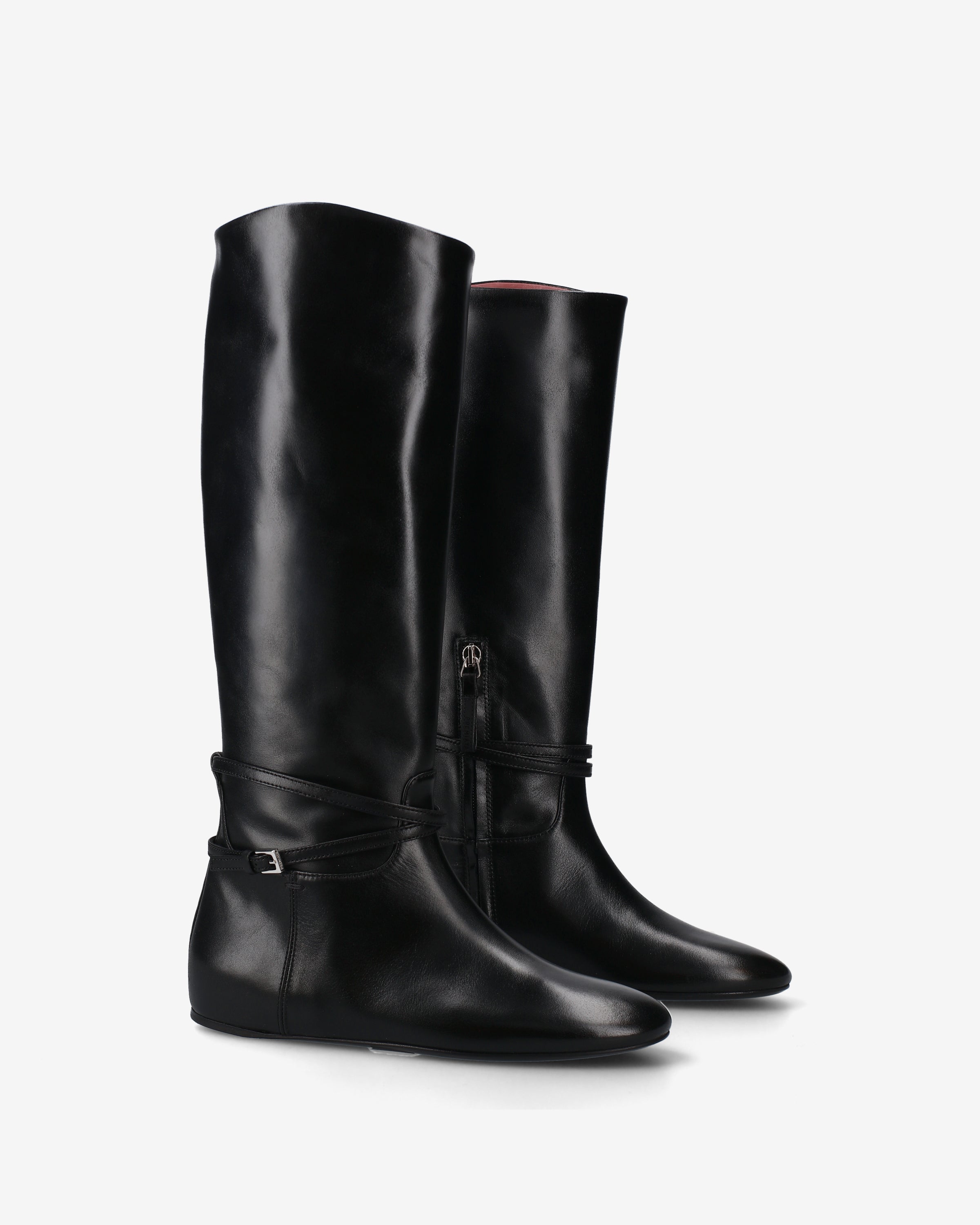 premiata-scarpe-in-pelle-nera-damen-stiefel-schwarz image 2