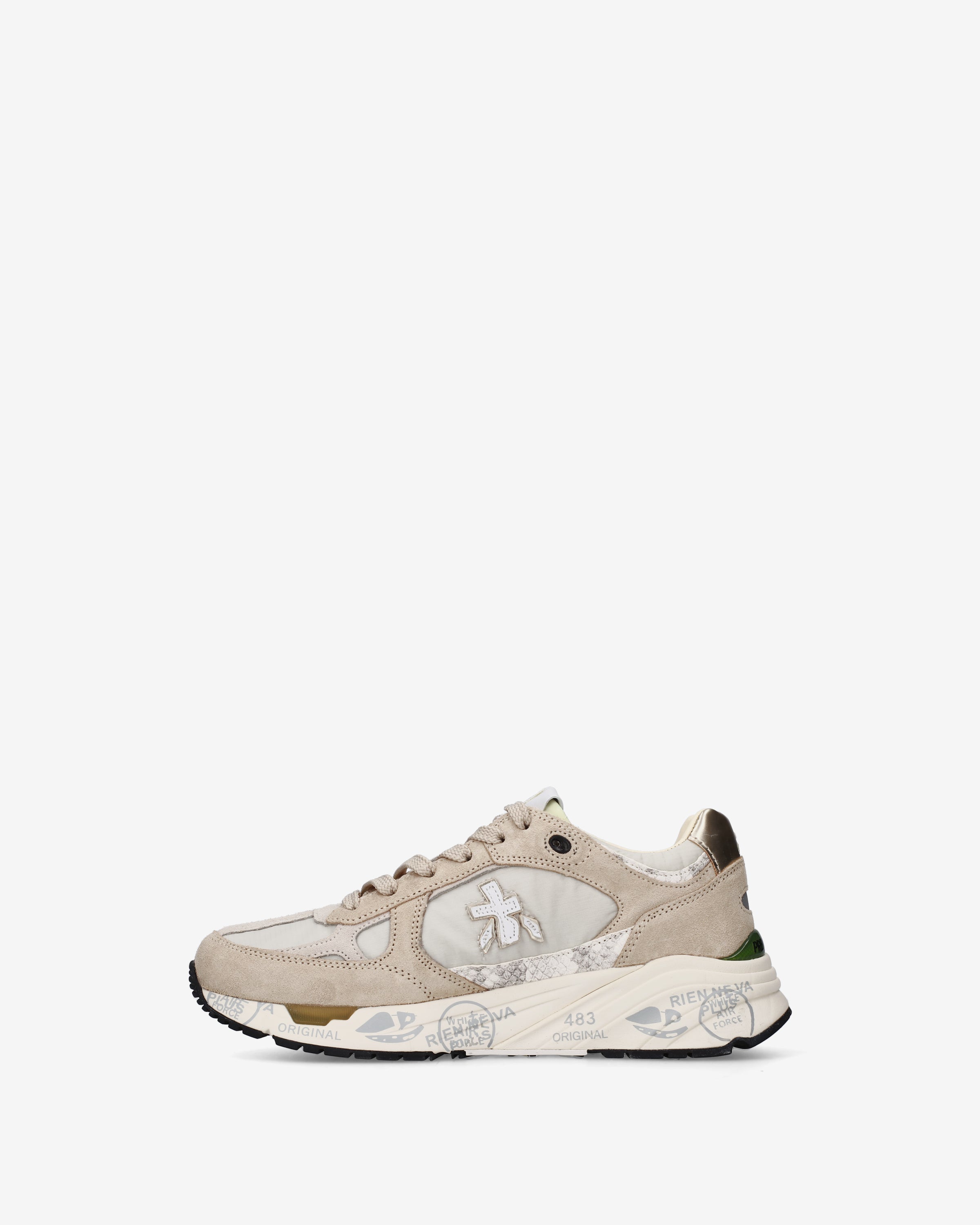 premiata-mased-8116-sneaker-damen-beige-gold-mit-python image 3
