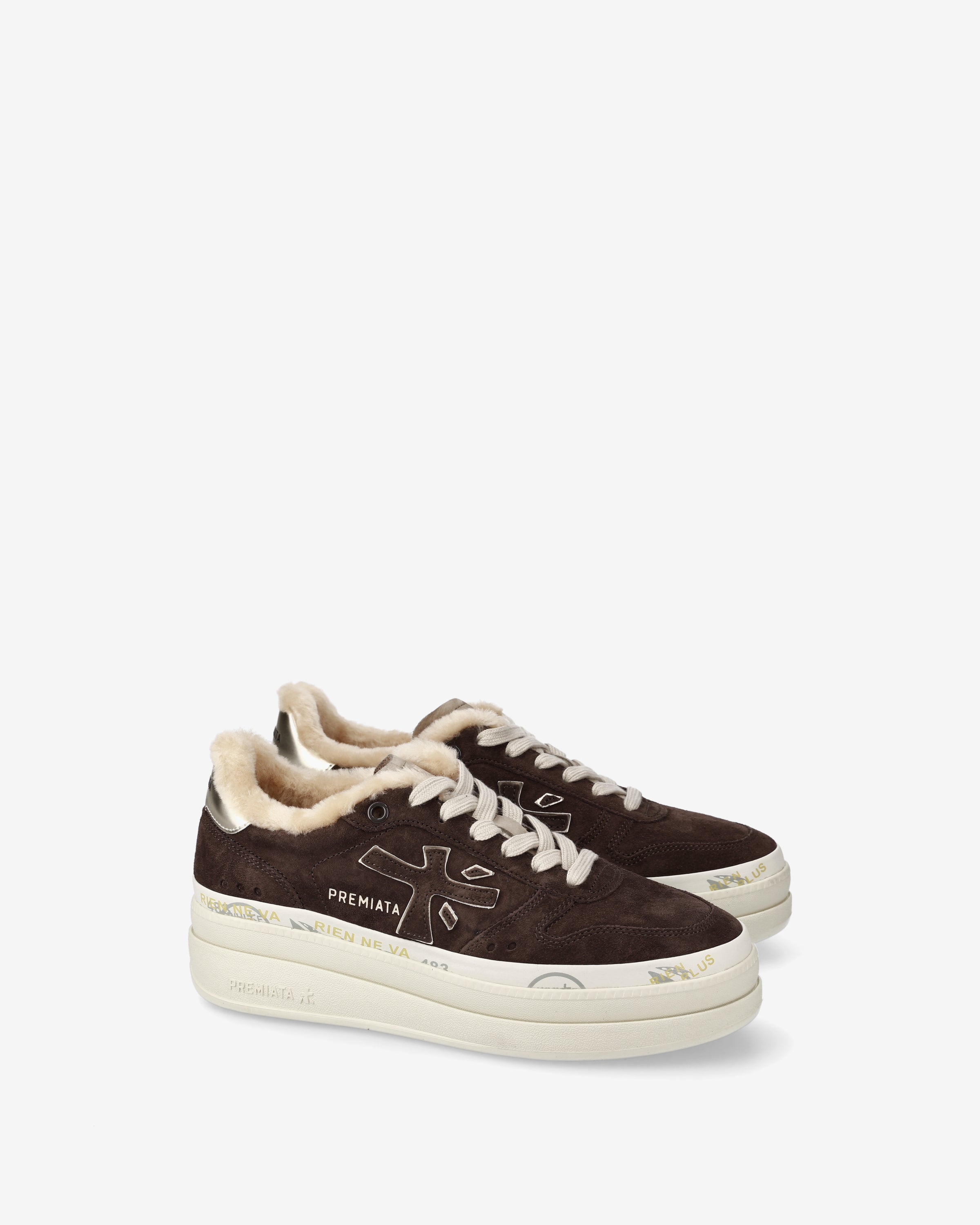 premiata-micol-7894m-damen-sneaker-suede-braun-mit-plateau-5-cm image 2