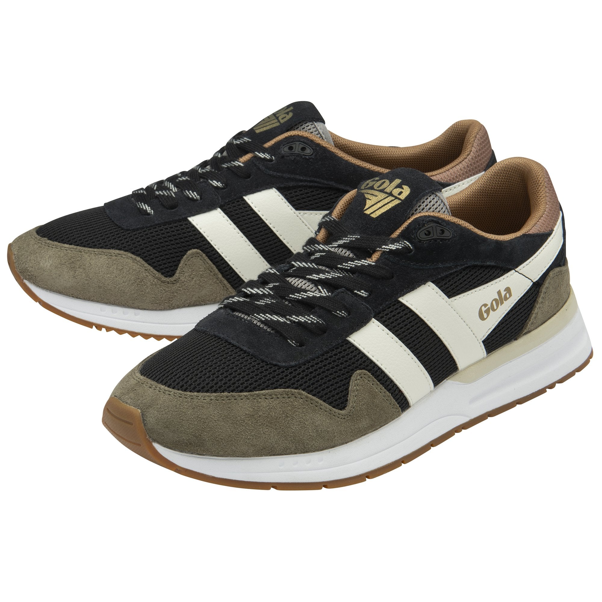 gola-delta-sneaker-f-r-herren-schwarz-khaki-90er-running image 3