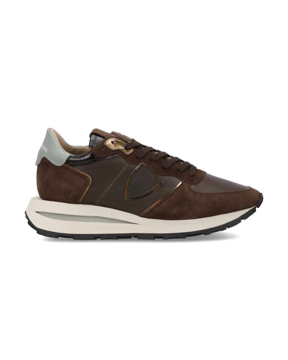 philippe-model-tropez-haute-sneaker-damen-braun-aviation image 1