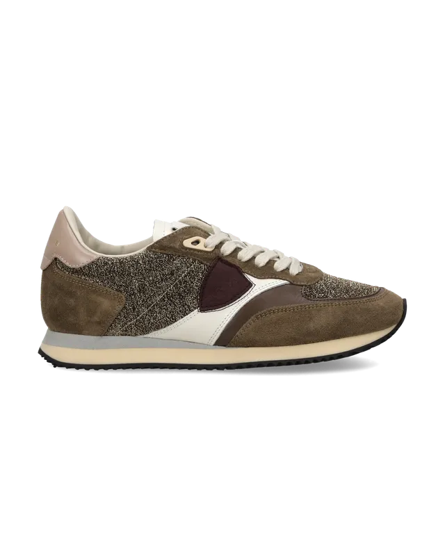 philippe-model-blville-sneaker-damen-boue-anthracite-or image 1