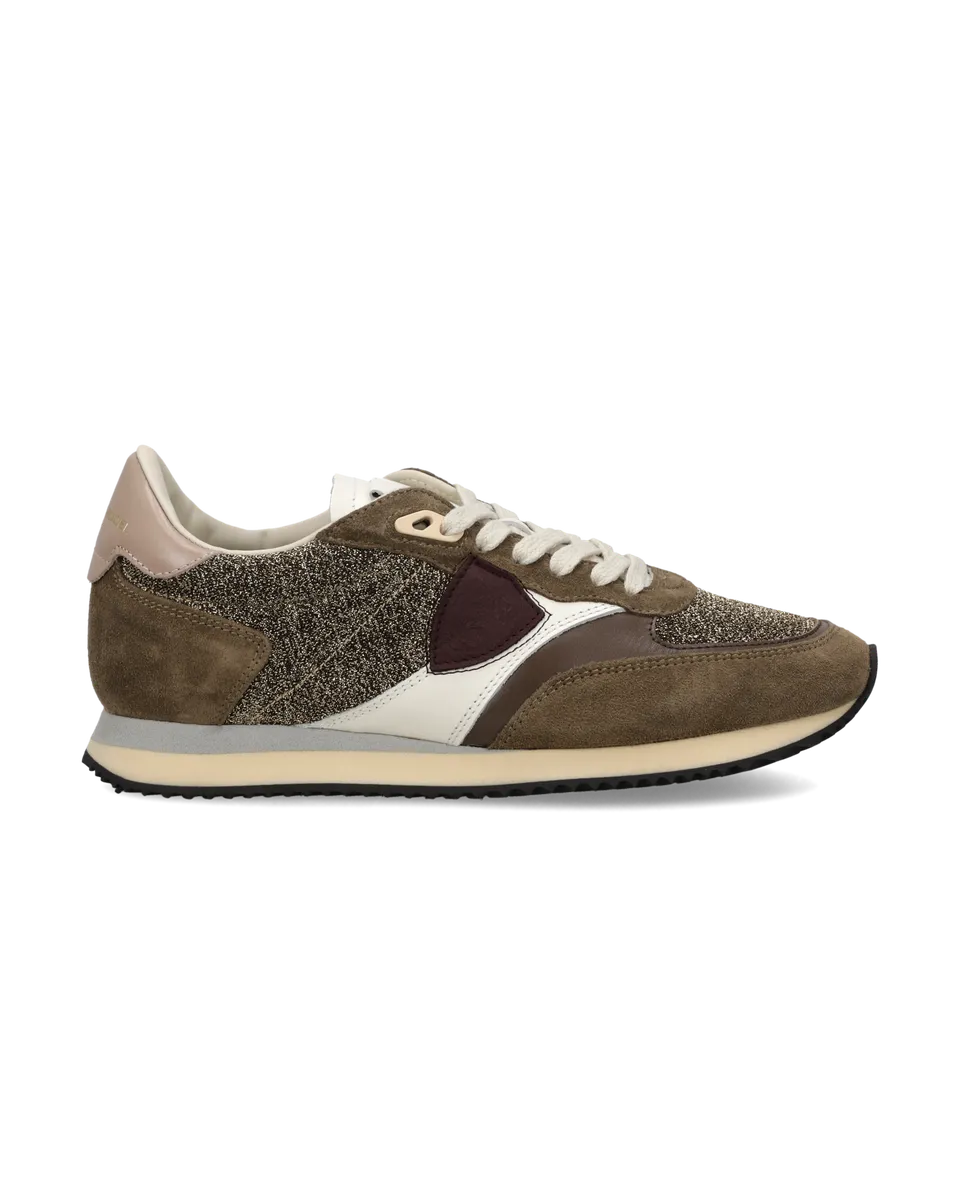 philippe-model-blville-sneaker-damen-boue-anthracite-or image 1